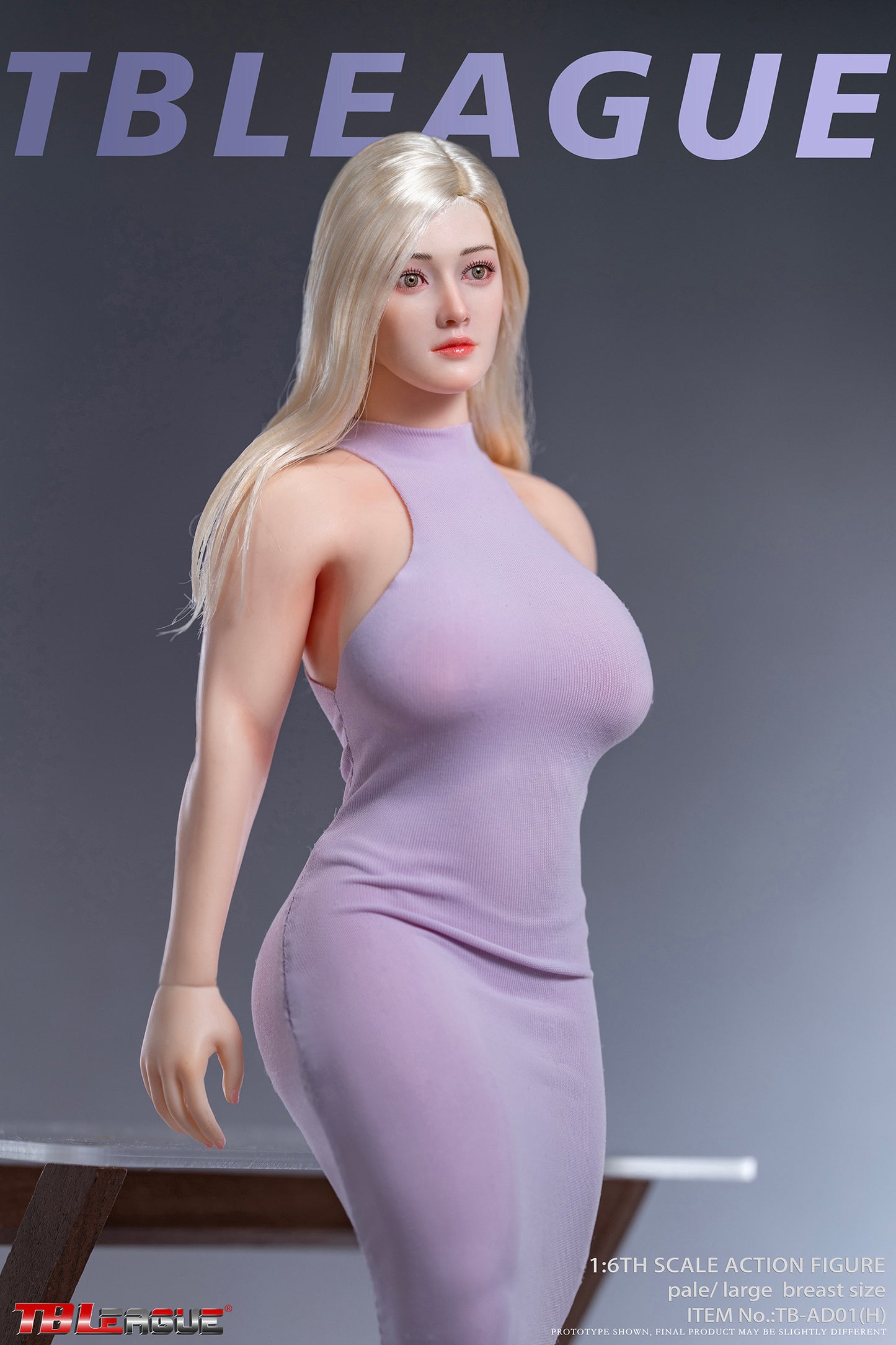 PRE ORDER – 1/6 CURVY SEAMLESS METAL SKELETON FEMALE BODY WITH HEAD SCULPT PALE TB-AD01H