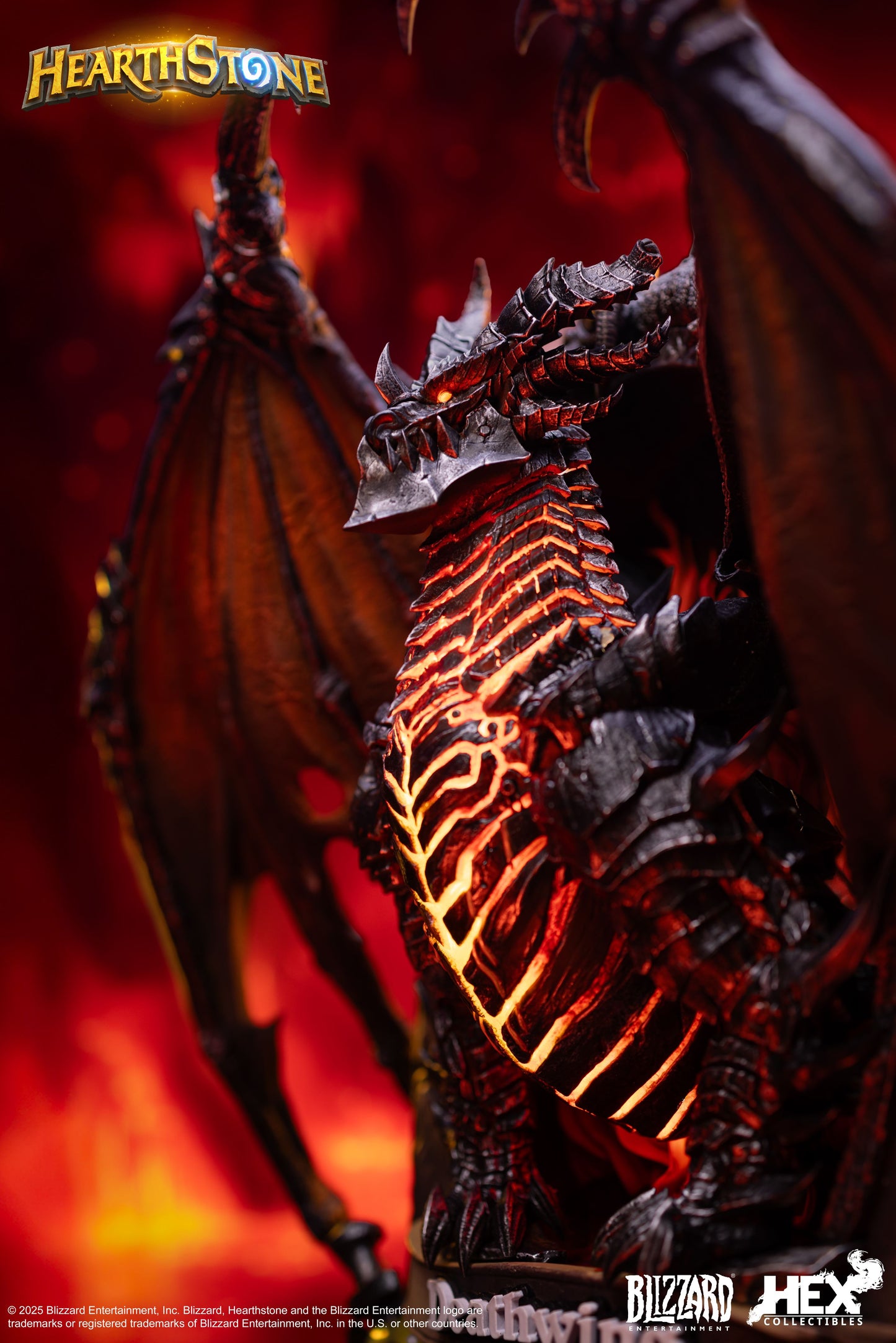 PRE ORDER – HEX COLLECTIBLES X BLIZZARD HEARTHSTONE DEATHWING CARD ART STATUE HEXFRAME05
