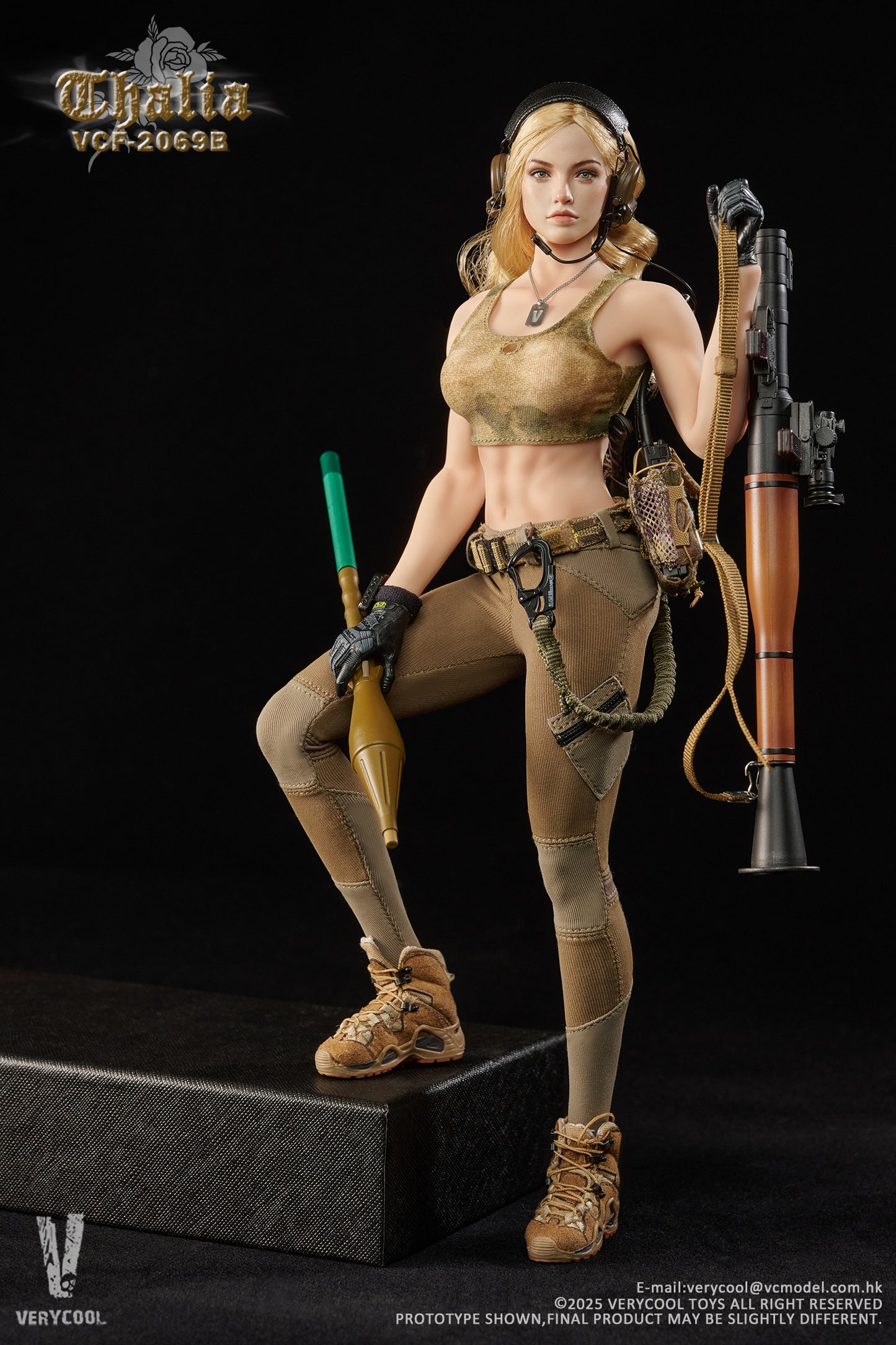 PRE ORDER – 1/6 DESERT FEMALE SOLDIER THALIA ACTION FIGURE BLONDE HAIR VER