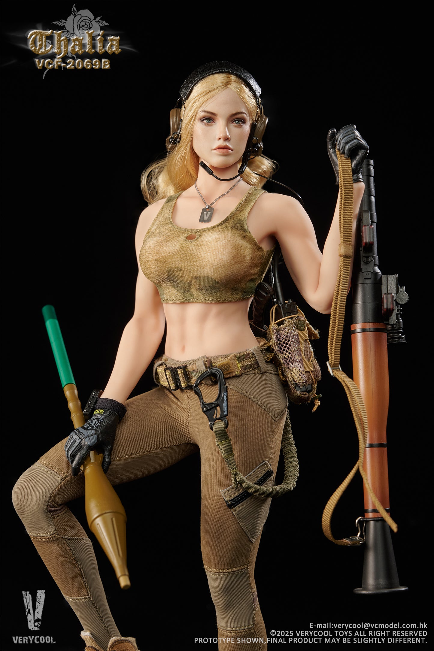 PRE ORDER – 1/6 DESERT FEMALE SOLDIER THALIA ACTION FIGURE BLONDE HAIR VER