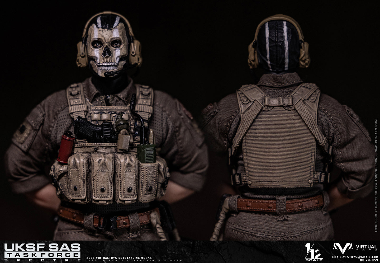 PRE ORDER – 1/12 VTSTOYS UK SAS TASK FORCE ACTION FIGURE NO.VM059