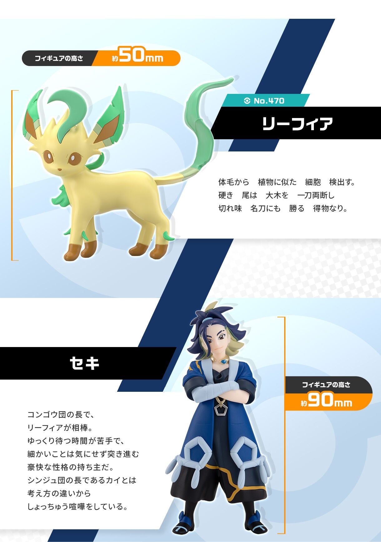 PRE ORDER – POKÉMON SCALE WORLD HISUI REGION ADAMAN & LEAFEON W/O GUM