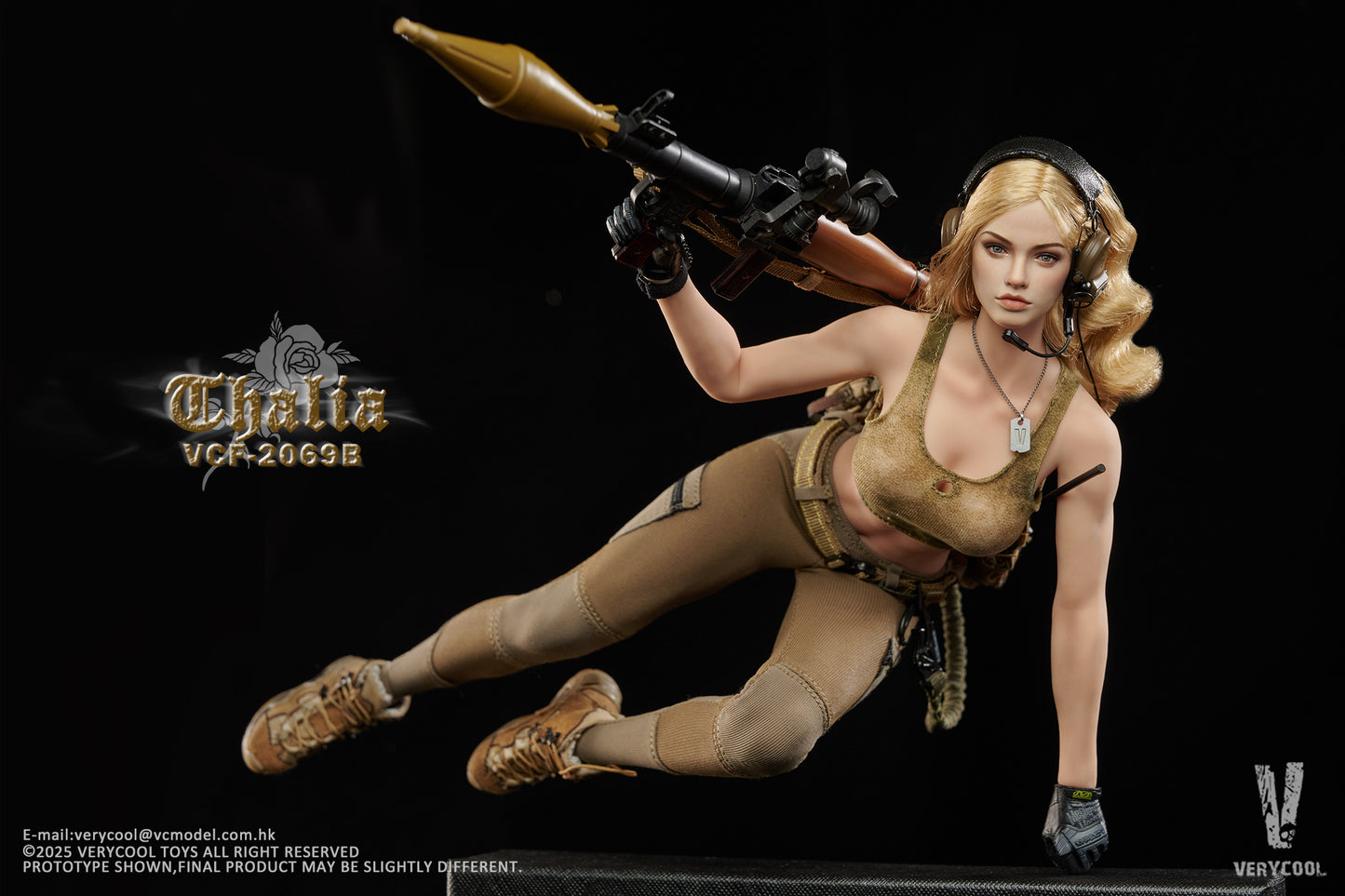 PRE ORDER – 1/6 DESERT FEMALE SOLDIER THALIA ACTION FIGURE BLONDE HAIR VER