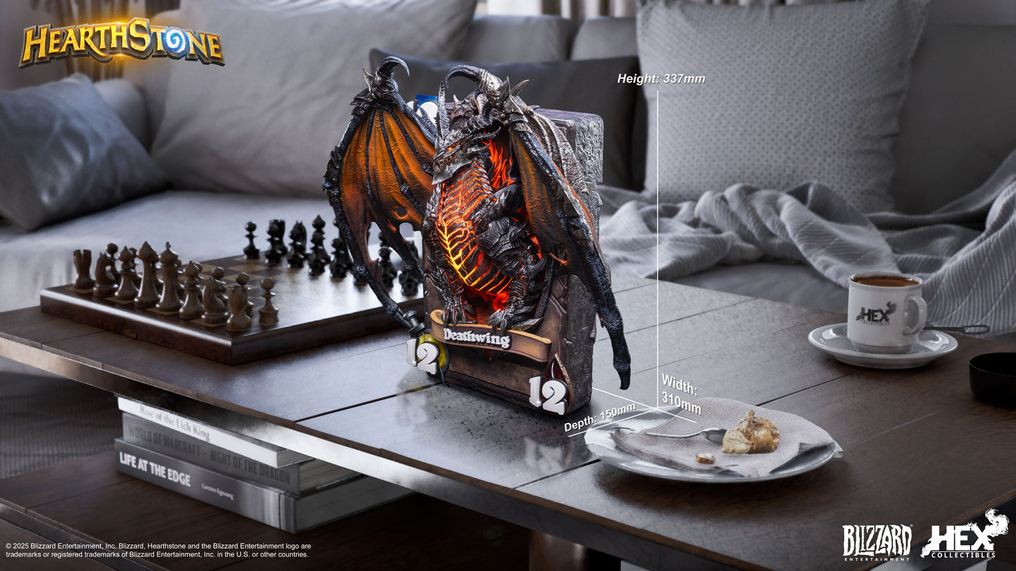 PRE ORDER – HEX COLLECTIBLES X BLIZZARD HEARTHSTONE DEATHWING CARD ART STATUE HEXFRAME05