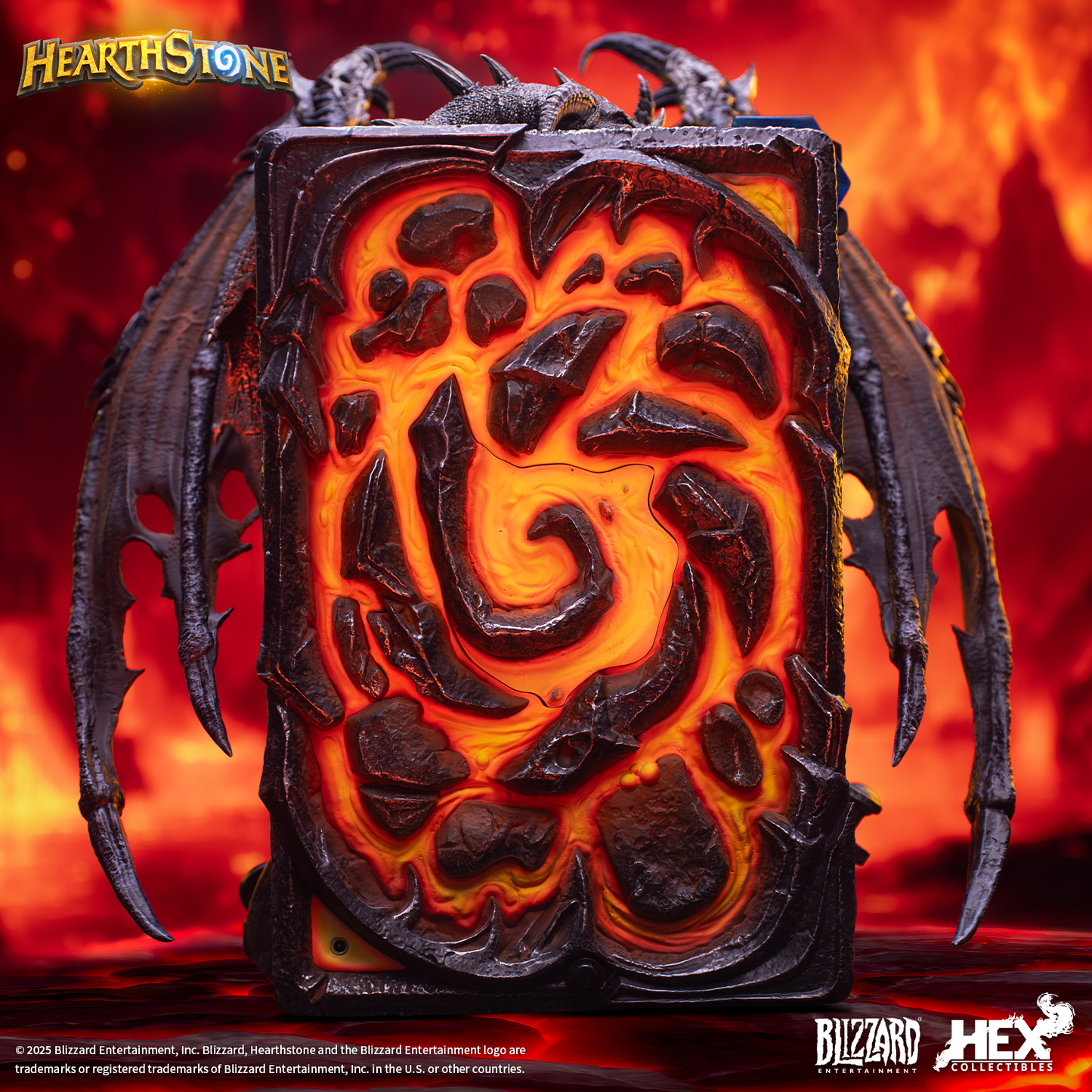 PRE ORDER – HEX COLLECTIBLES X BLIZZARD HEARTHSTONE DEATHWING CARD ART STATUE HEXFRAME05