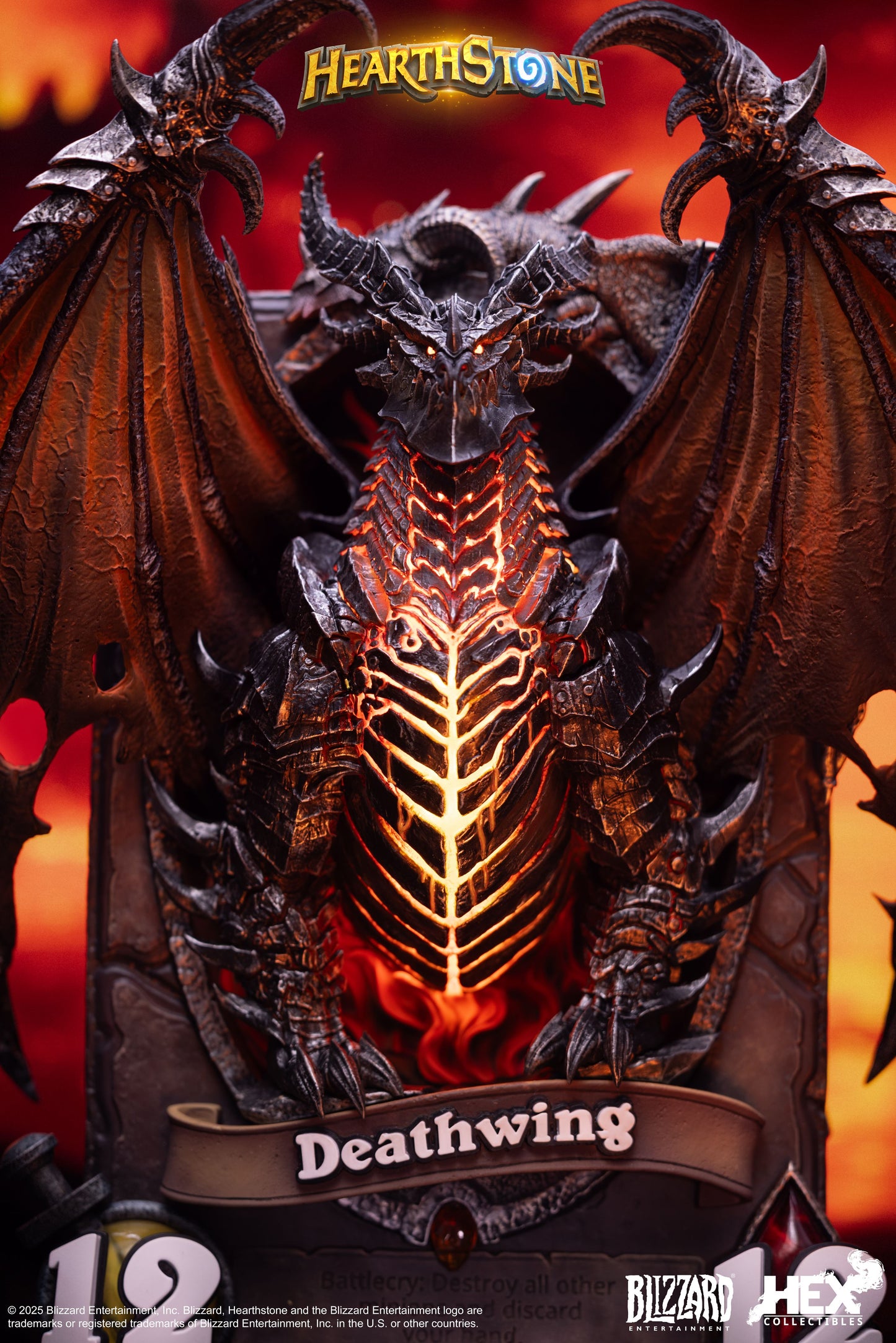 PRE ORDER – HEX COLLECTIBLES X BLIZZARD HEARTHSTONE DEATHWING CARD ART STATUE HEXFRAME05
