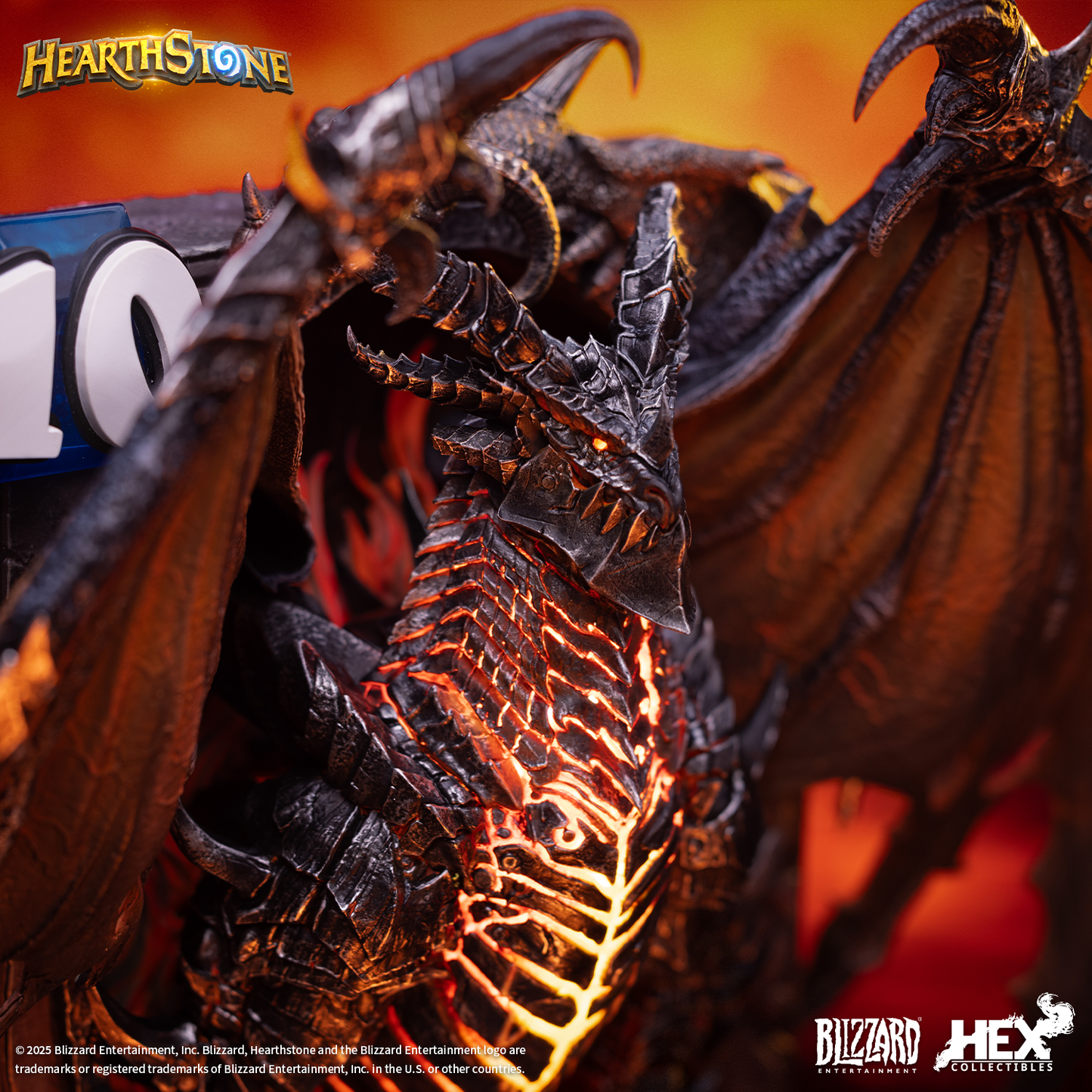 PRE ORDER – HEX COLLECTIBLES X BLIZZARD HEARTHSTONE DEATHWING CARD ART STATUE HEXFRAME05