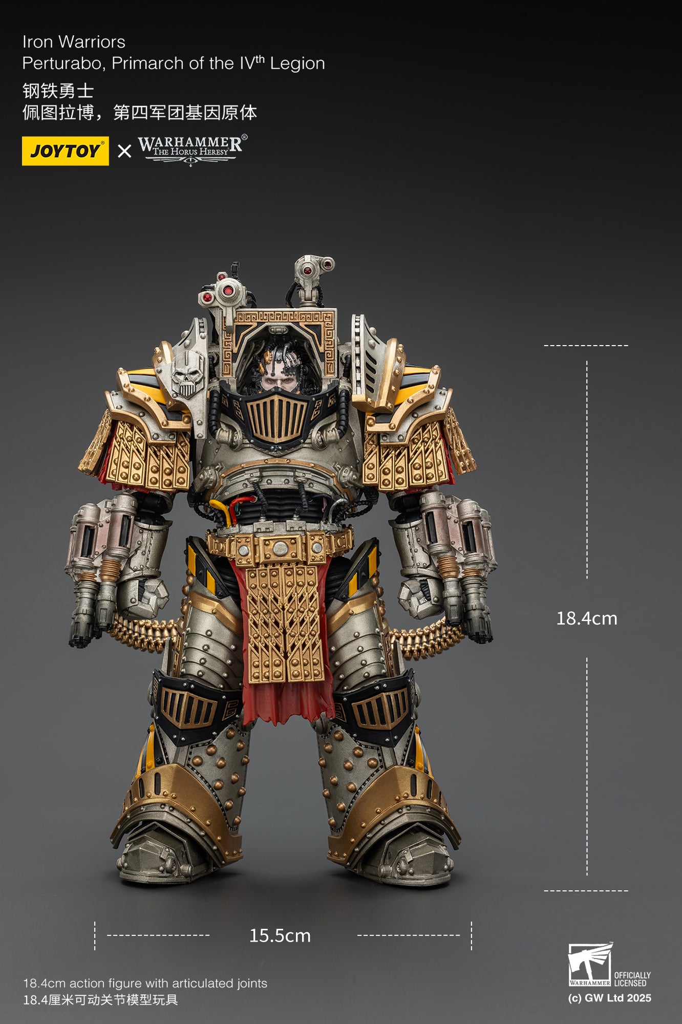 PRE ORDER – 1/18 IRON WARRIORS PERTURABO, PRIMARCH OF THE IVTH LEGION JT01819