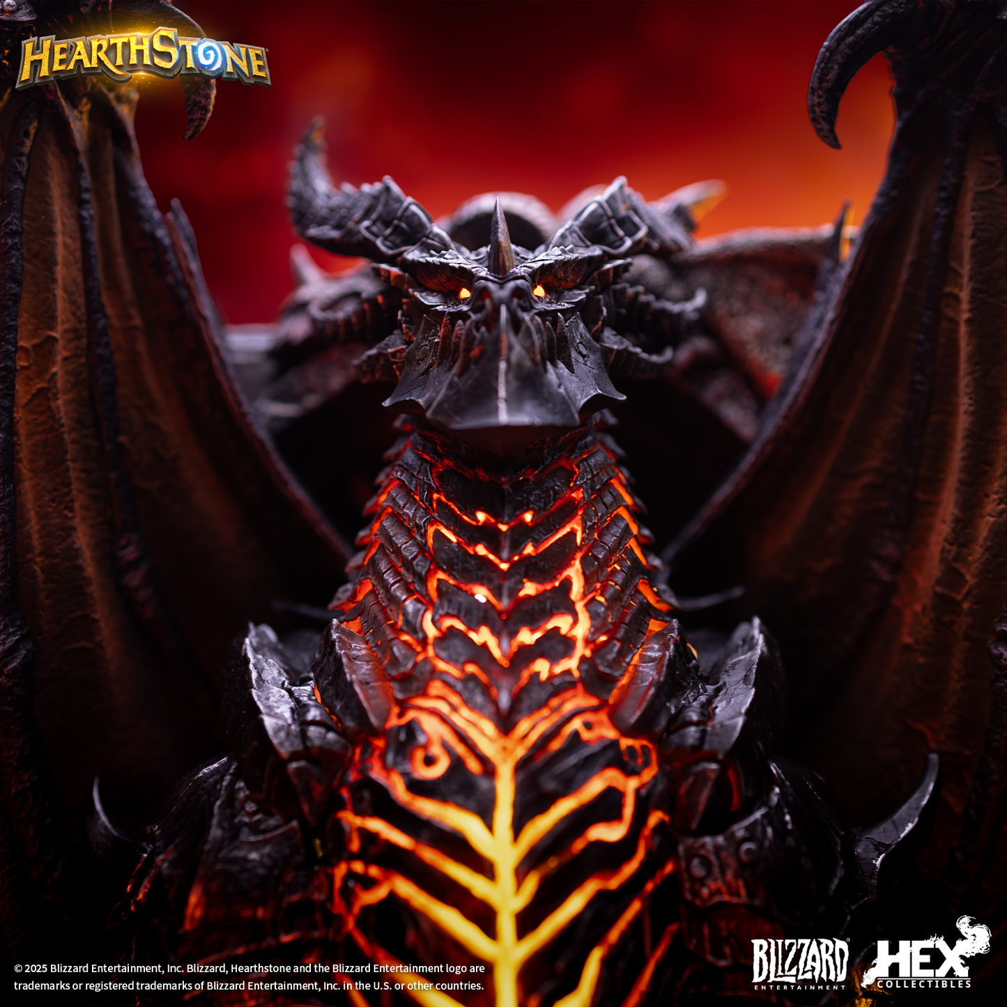 PRE ORDER – HEX COLLECTIBLES X BLIZZARD HEARTHSTONE DEATHWING CARD ART STATUE HEXFRAME05