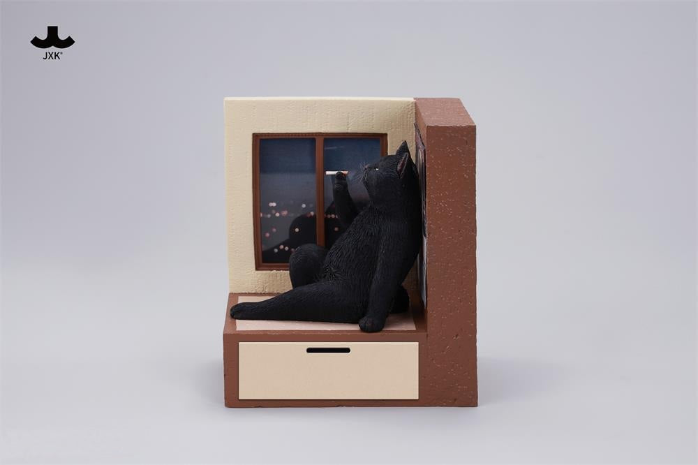 PRE ORDER – JXK317A PHILOSOPHER CAT AT THE WINDOWSILL