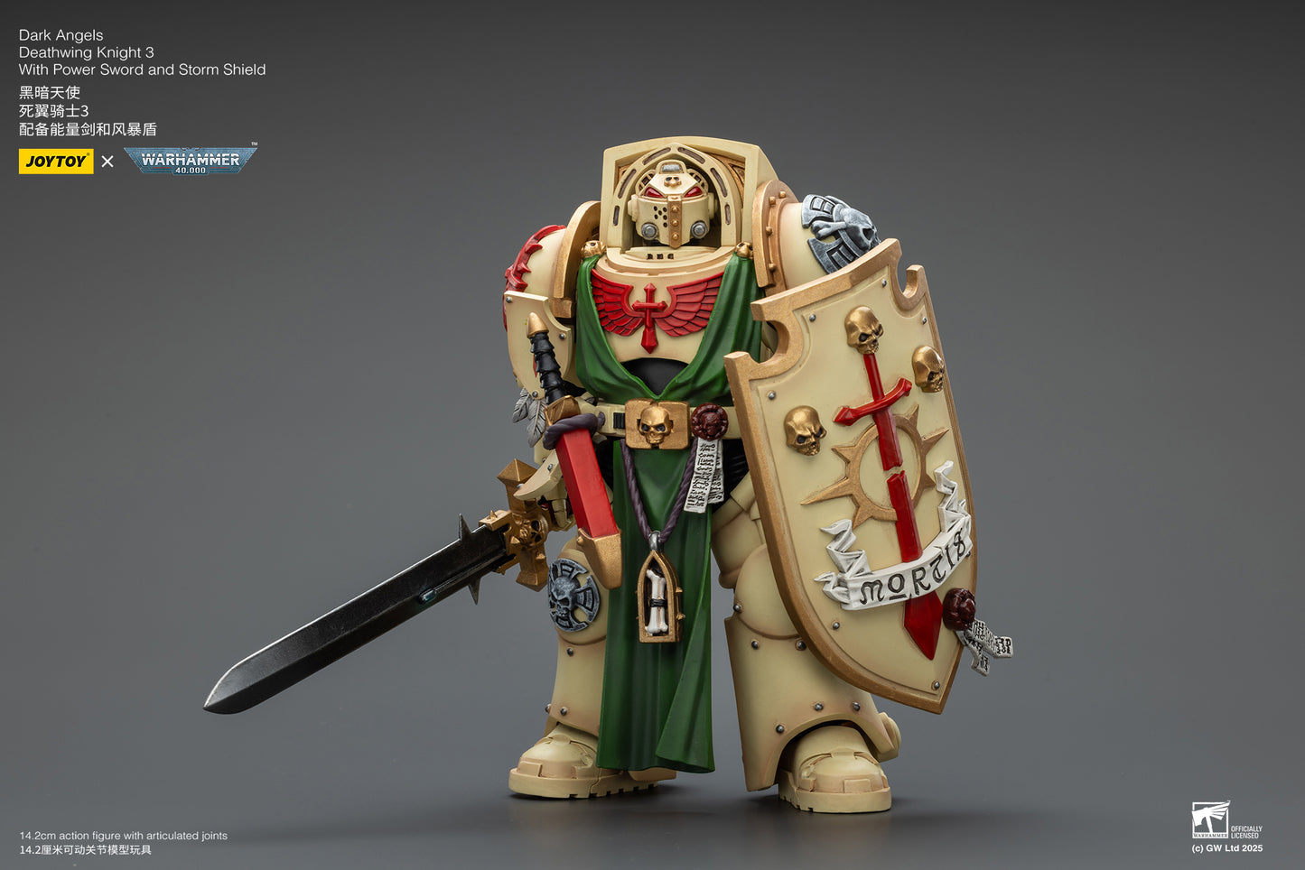 PRE ORDER – 1/18 DARK ANGELS: DEATHWING KNIGHT 3 WITH POWER SWORD AND STORM SHIELD JT02502