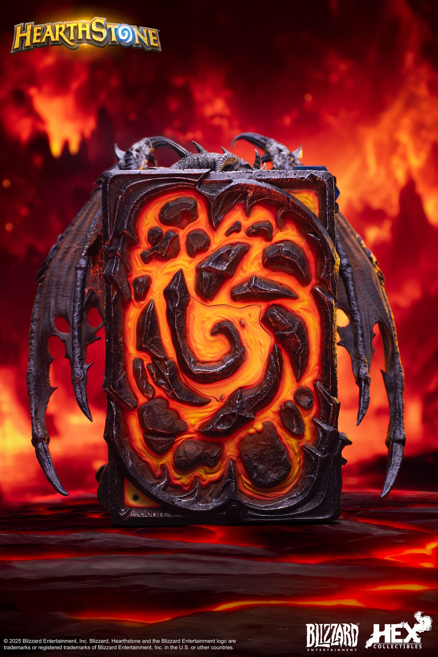PRE ORDER – HEX COLLECTIBLES X BLIZZARD HEARTHSTONE DEATHWING CARD ART STATUE HEXFRAME05