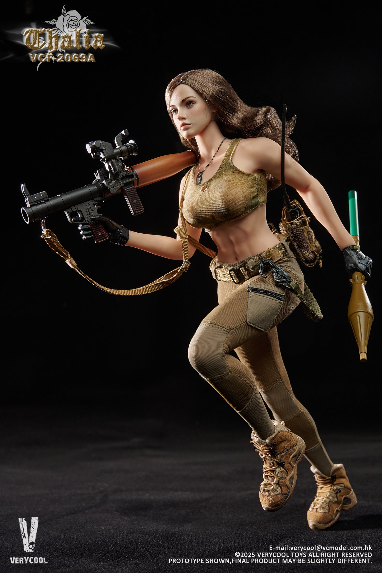 PRE ORDER – 1/6 DESERT FEMALE SOLDIER THALIA ACTION FIGURE BROWN HAIR VER