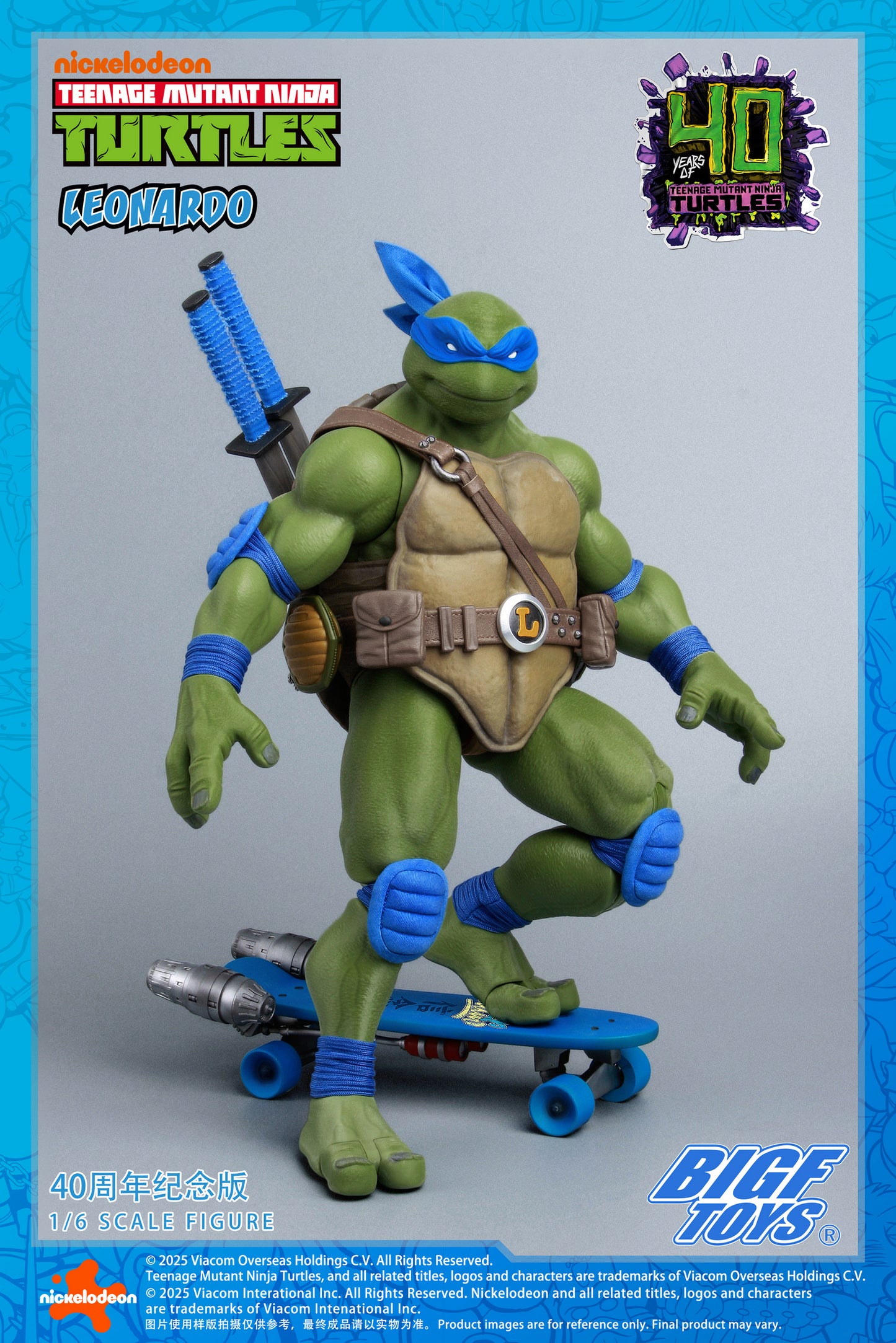 PRE ORDER – 1/6 TMNT LEONARDO 40TH ANNIVERSARY EDITION ACTION FIGURE