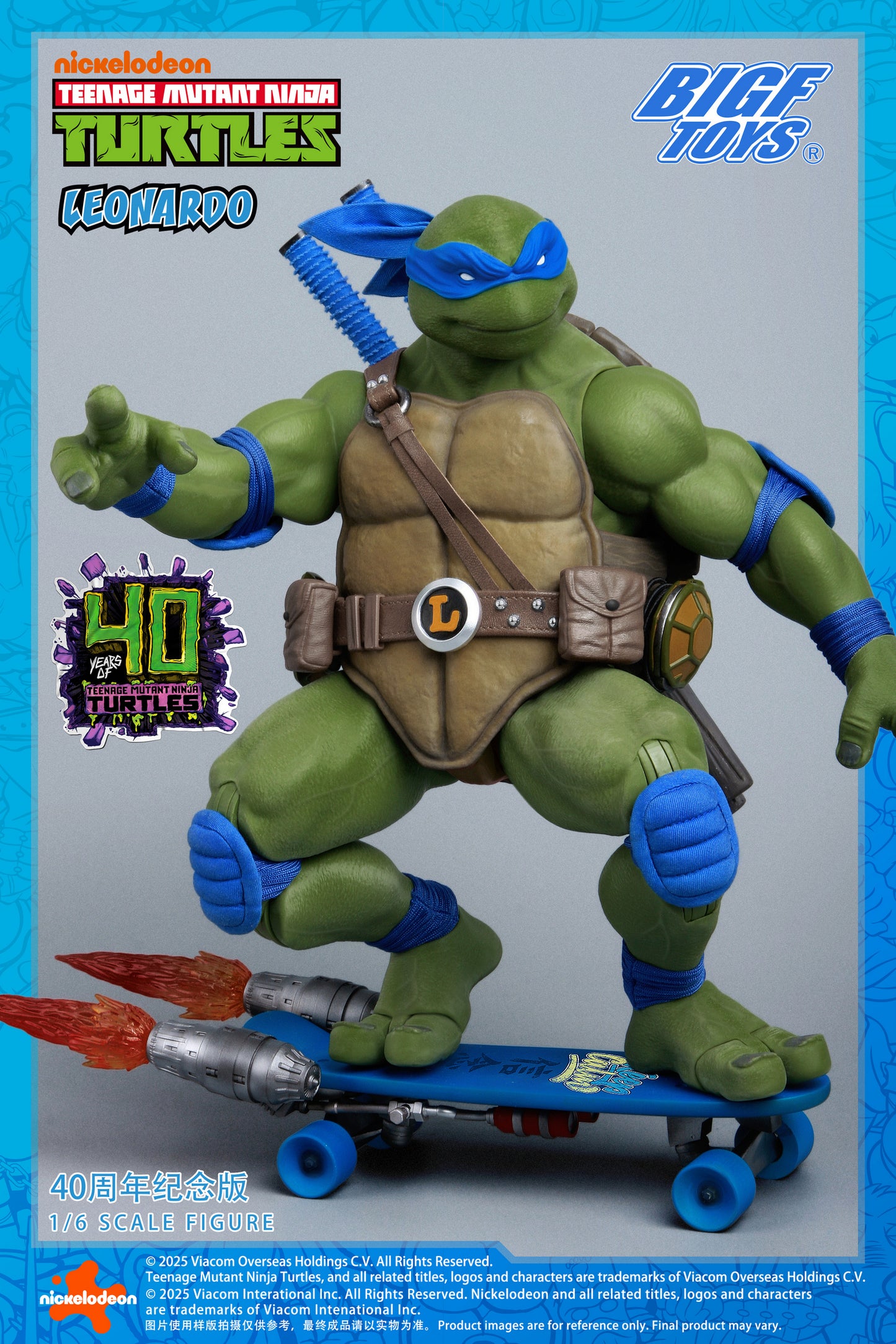PRE ORDER – 1/6 TMNT LEONARDO 40TH ANNIVERSARY EDITION ACTION FIGURE