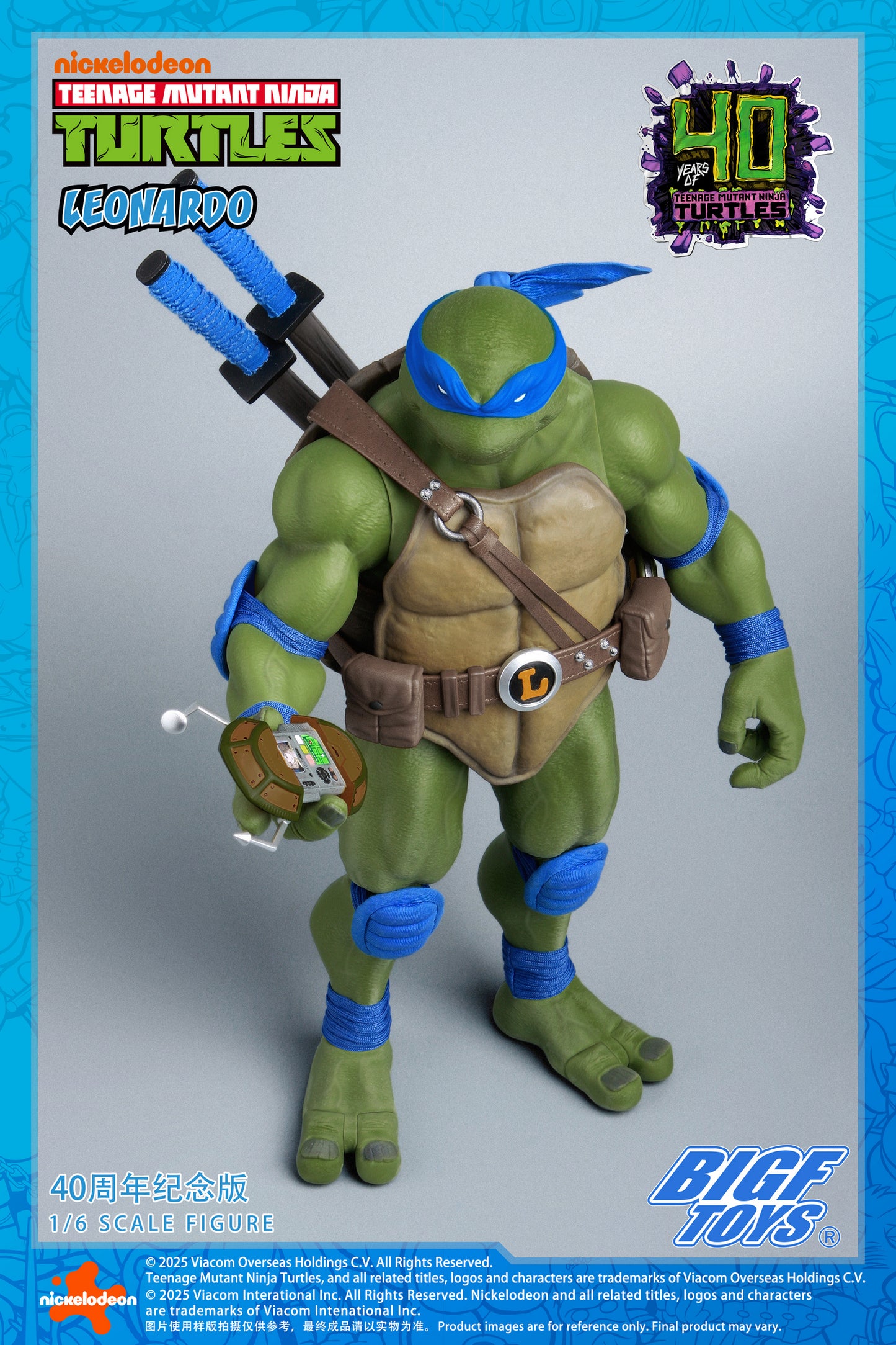 PRE ORDER – 1/6 TMNT LEONARDO 40TH ANNIVERSARY EDITION ACTION FIGURE