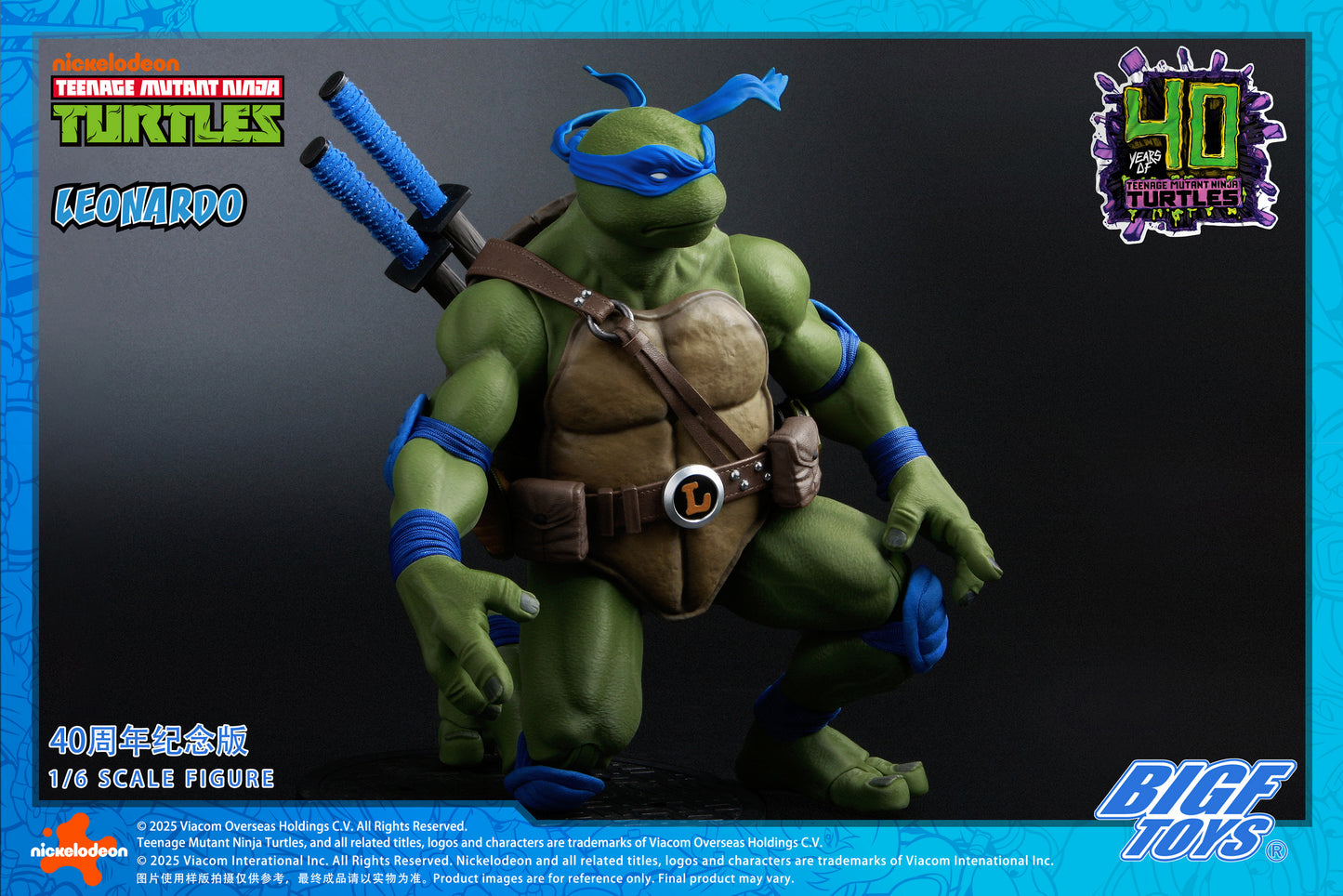 PRE ORDER – 1/6 TMNT LEONARDO 40TH ANNIVERSARY EDITION ACTION FIGURE