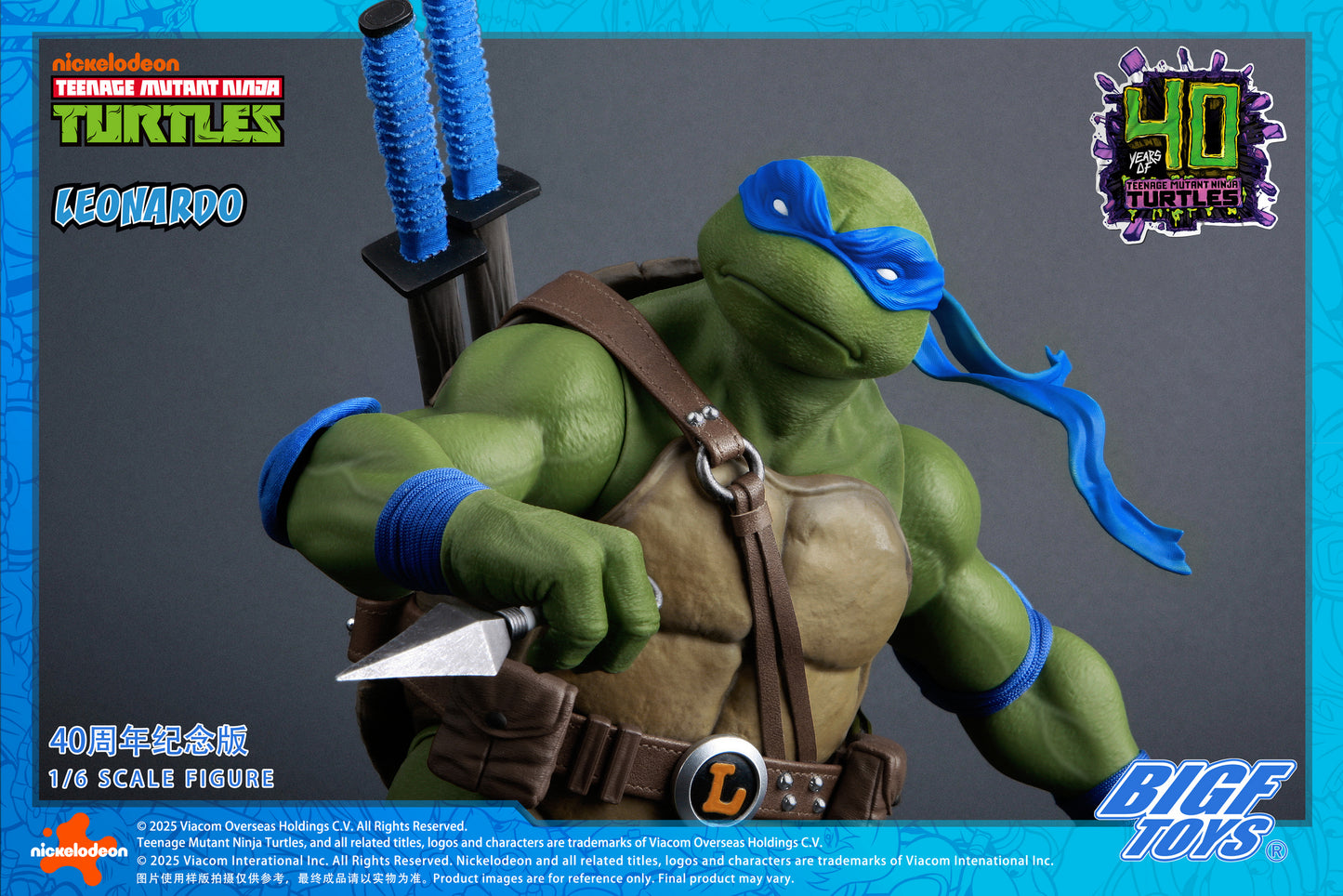 PRE ORDER – 1/6 TMNT LEONARDO 40TH ANNIVERSARY EDITION ACTION FIGURE
