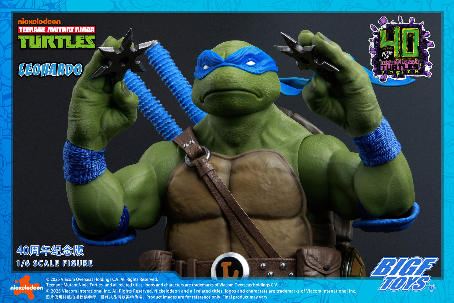 PRE ORDER – 1/6 TMNT LEONARDO 40TH ANNIVERSARY EDITION ACTION FIGURE