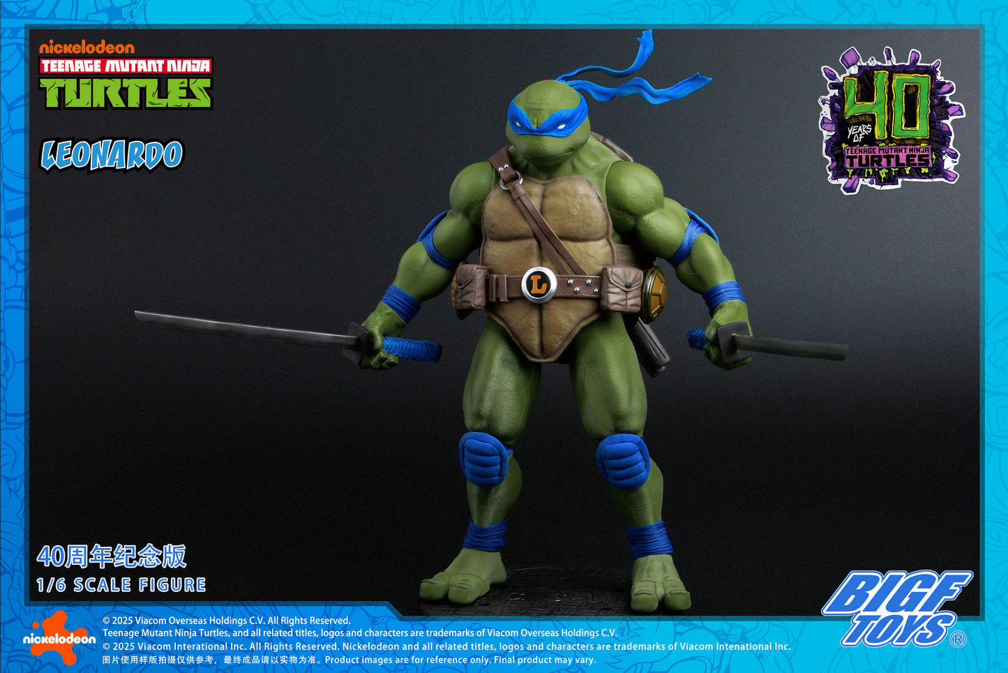 PRE ORDER – 1/6 TMNT LEONARDO 40TH ANNIVERSARY EDITION ACTION FIGURE