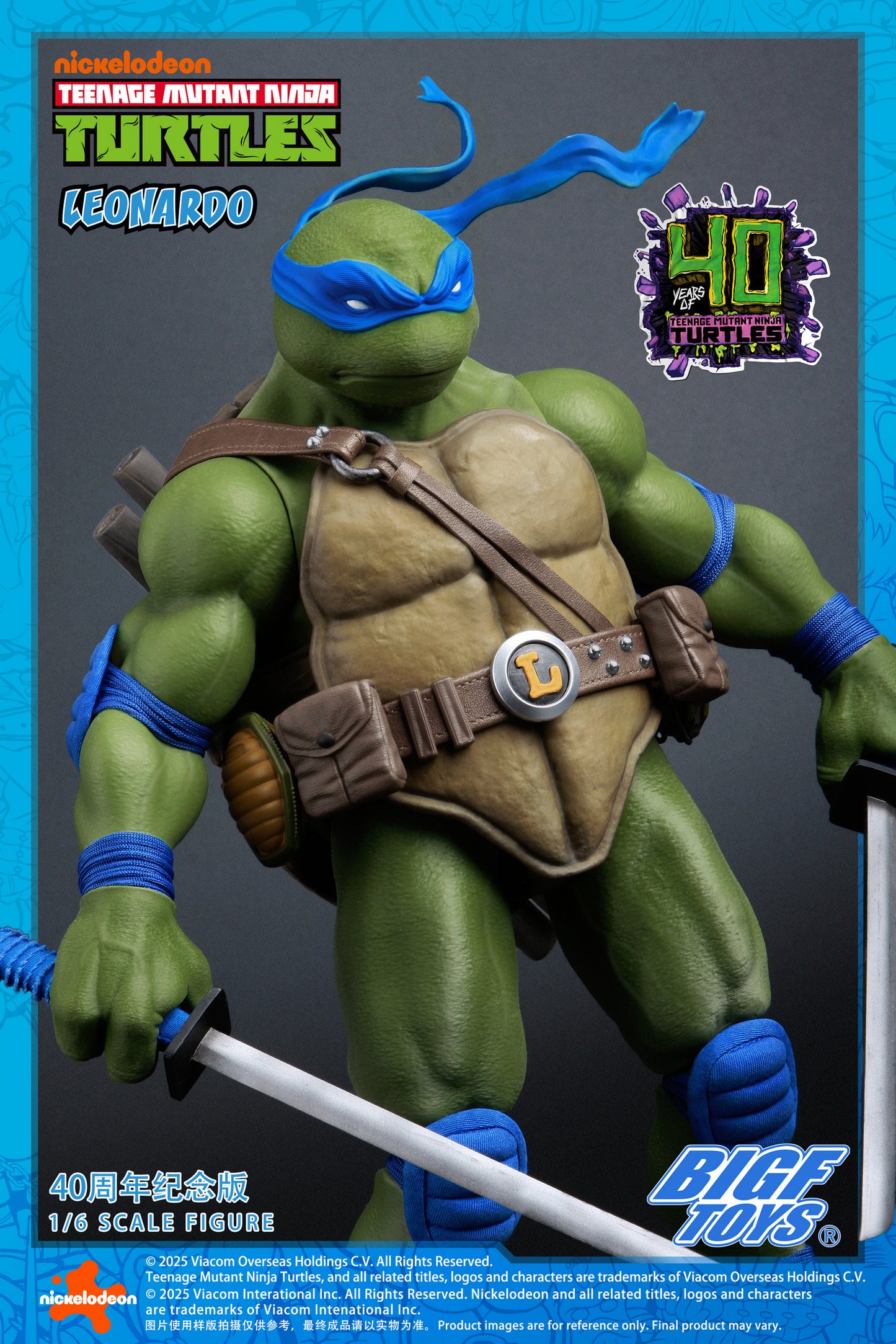 PRE ORDER – 1/6 TMNT LEONARDO 40TH ANNIVERSARY EDITION ACTION FIGURE