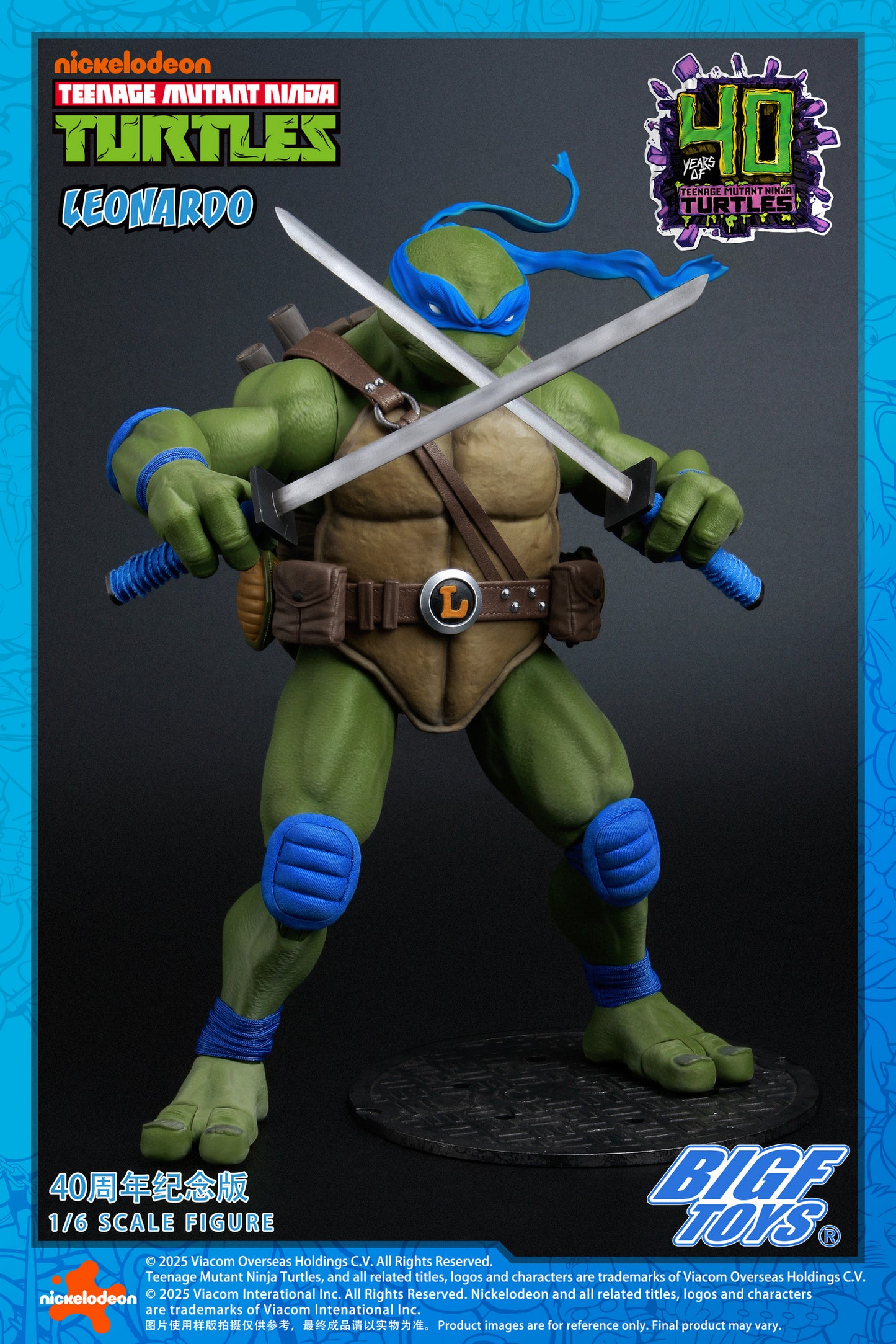 PRE ORDER – 1/6 TMNT LEONARDO 40TH ANNIVERSARY EDITION ACTION FIGURE