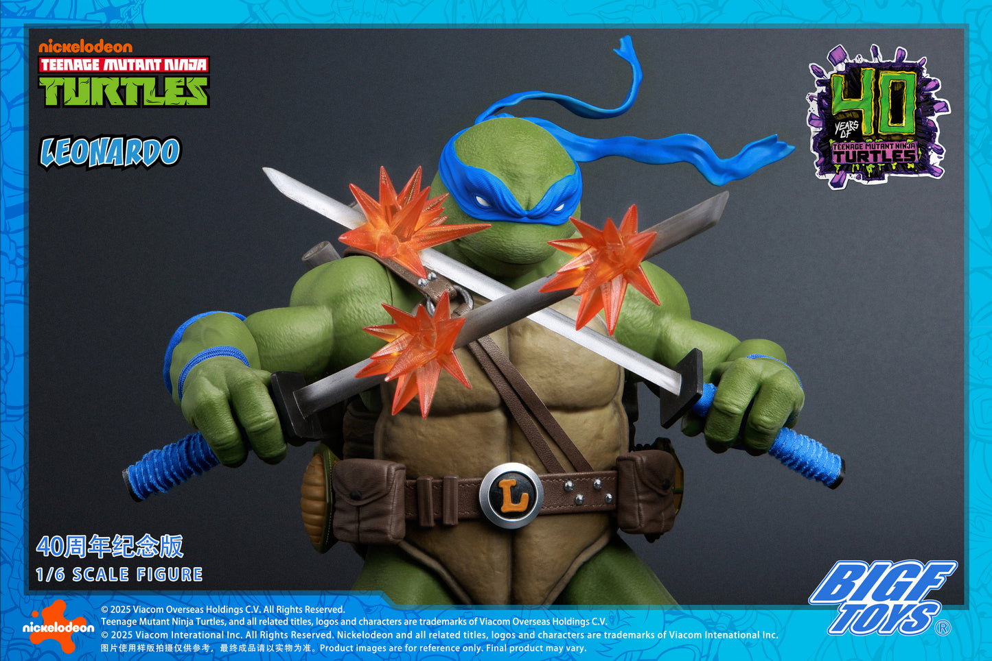 PRE ORDER – 1/6 TMNT LEONARDO 40TH ANNIVERSARY EDITION ACTION FIGURE