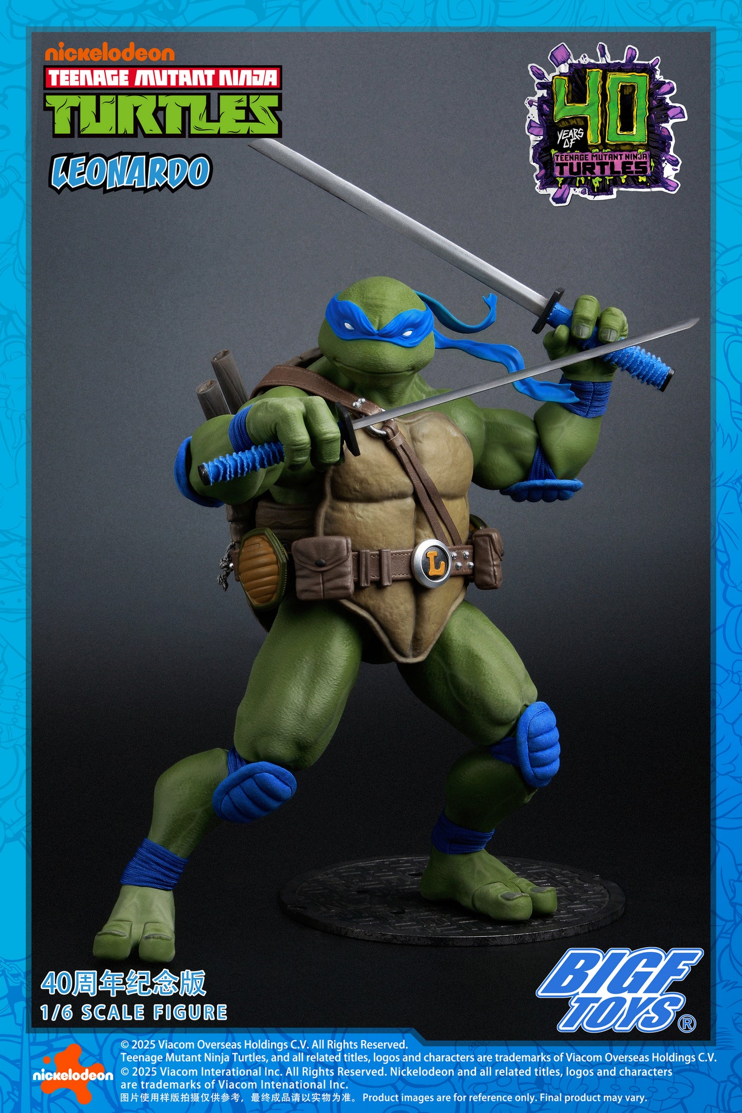 PRE ORDER – 1/6 TMNT LEONARDO 40TH ANNIVERSARY EDITION ACTION FIGURE