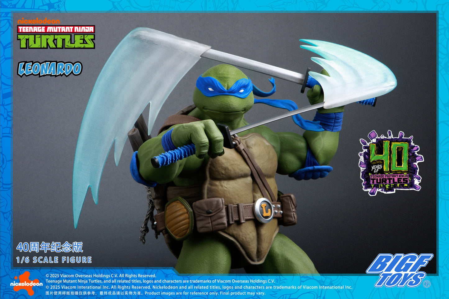 PRE ORDER – 1/6 TMNT LEONARDO 40TH ANNIVERSARY EDITION ACTION FIGURE