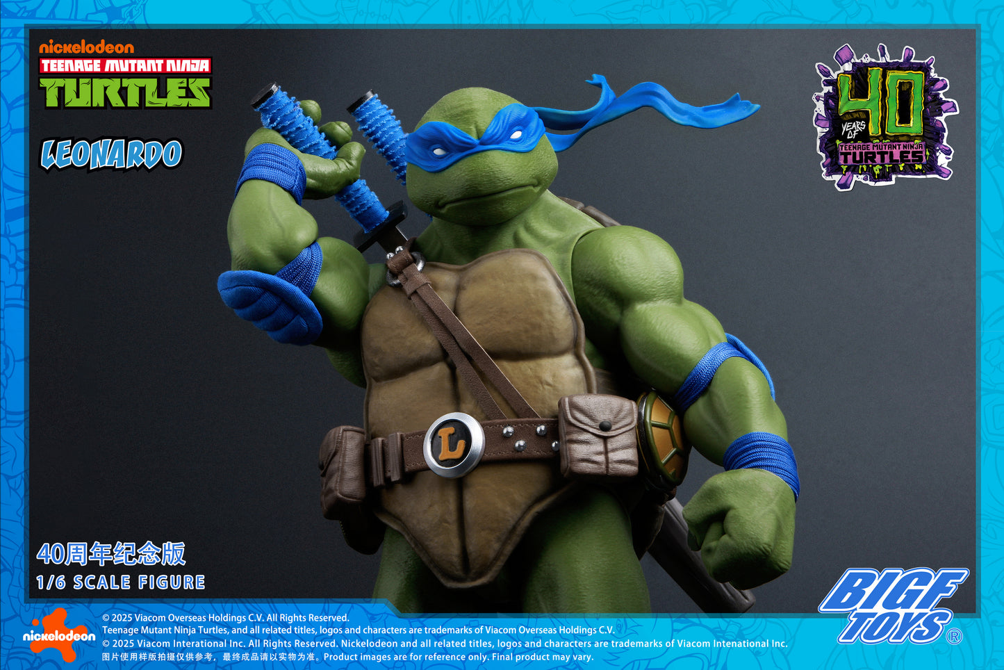 PRE ORDER – 1/6 TMNT LEONARDO 40TH ANNIVERSARY EDITION ACTION FIGURE