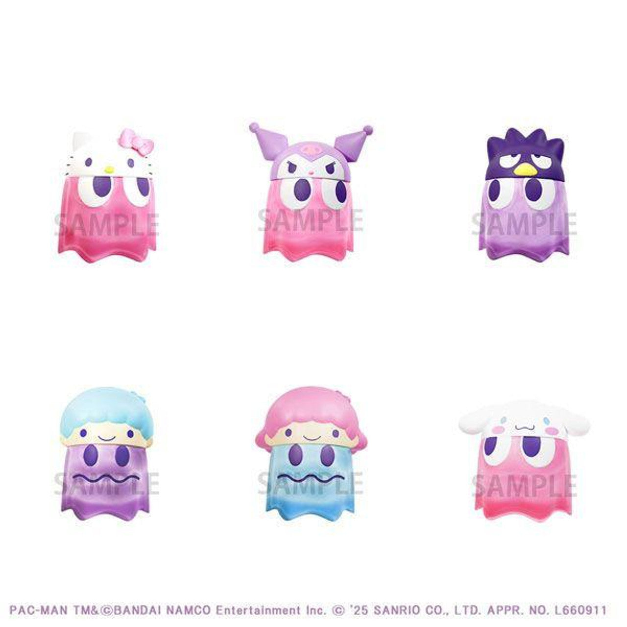 PRE ORDER – BOX OF 6 - PAC-MAN × SANRIO CHARACTERS CHIBICOLLECT FIGURE VOL.2 CLEAR COLOR VER.