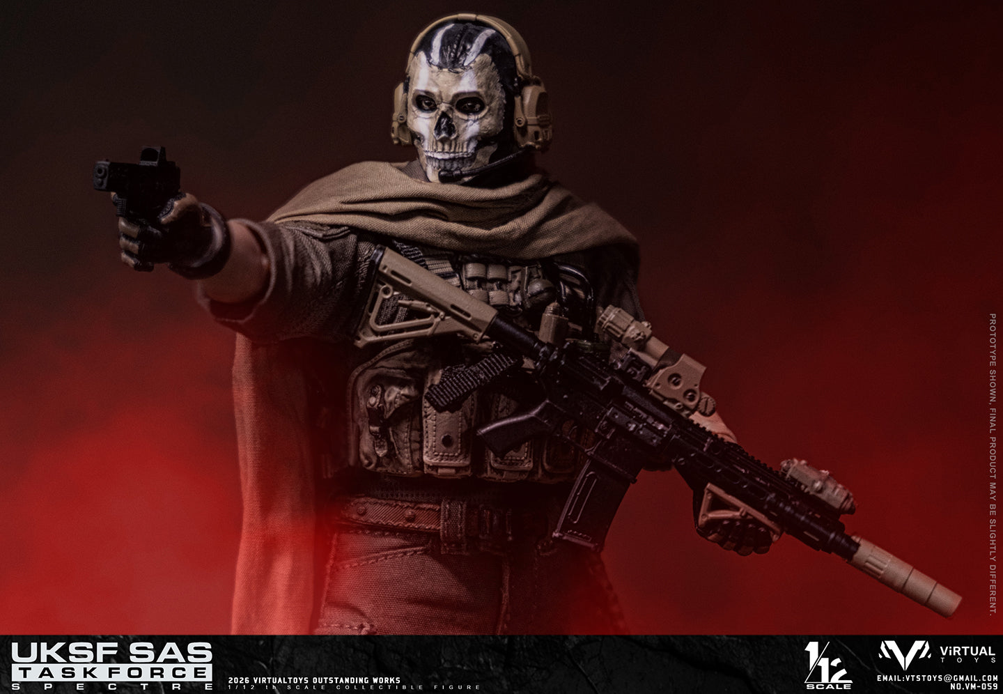 PRE ORDER – 1/12 VTSTOYS UK SAS TASK FORCE ACTION FIGURE NO.VM059