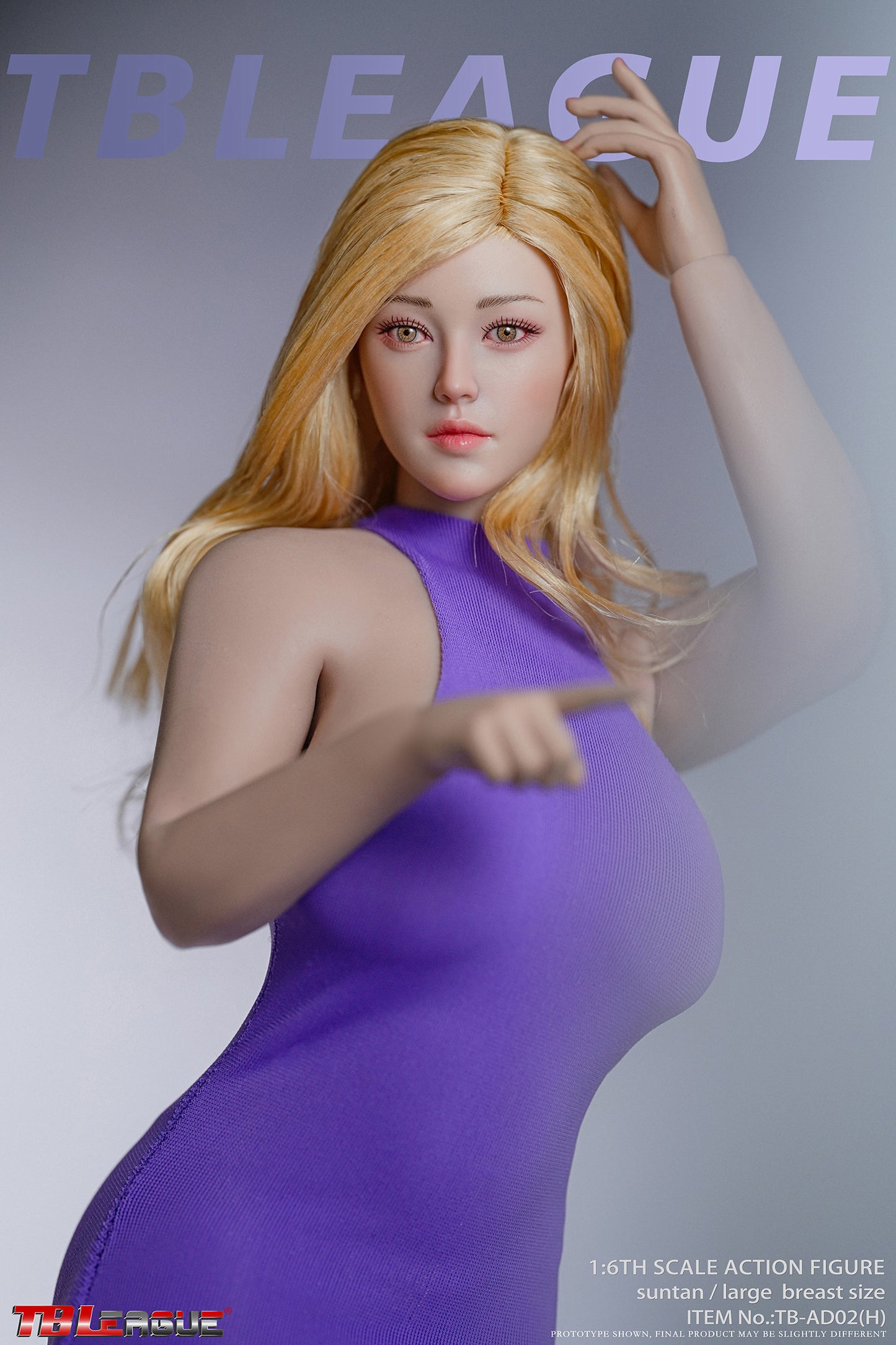 PRE ORDER – 1/6 CURVY SEAMLESS METAL SKELETON FEMALE BODY WITHOUT HEAD SCULPT SUNTAN TB-AD02