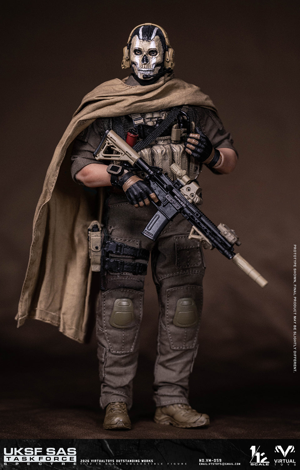 PRE ORDER – 1/12 VTSTOYS UK SAS TASK FORCE ACTION FIGURE NO.VM059