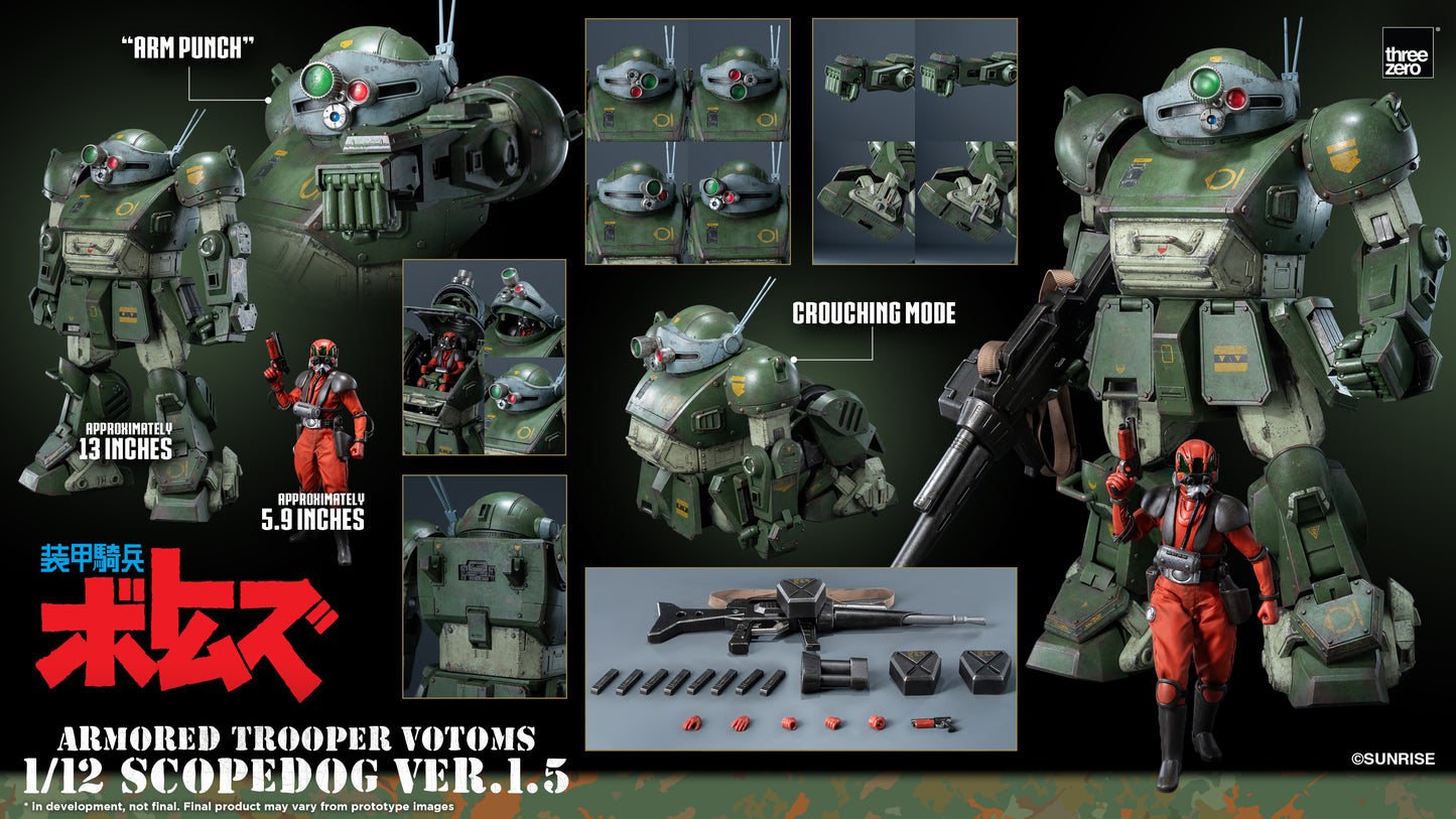 PRE ORDER – 1/12 ARMORED TROOPER VOTOMS SCOPEDOG VER.1.5 3Z1019