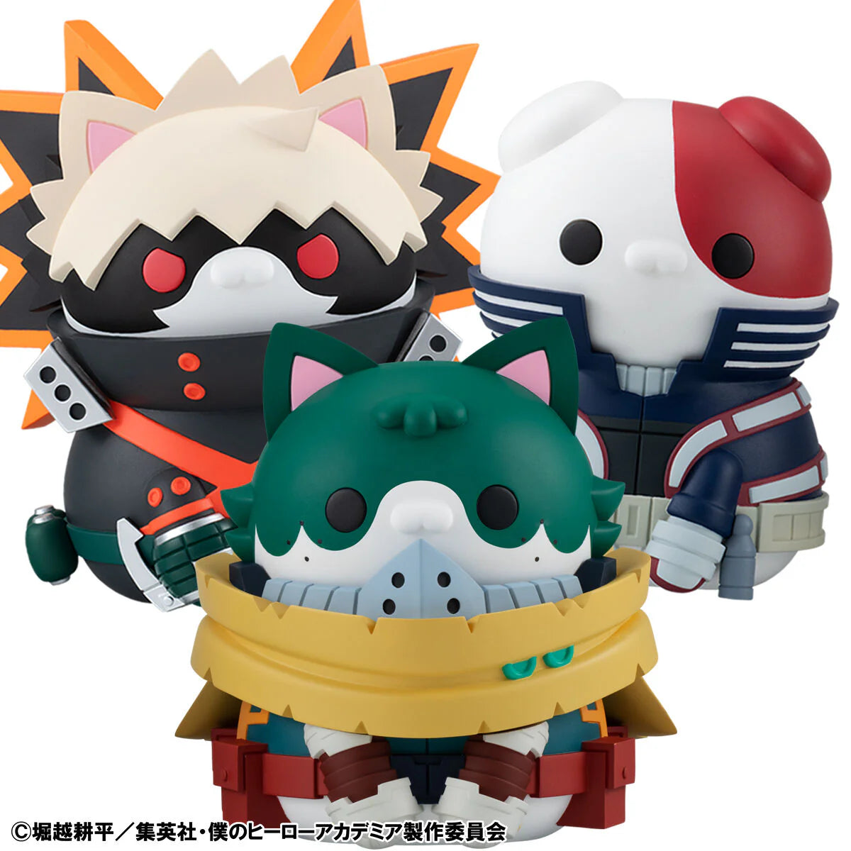 PRE ORDER – MEGA CAT PROJECT MY HERO ACADEMIA NYANTO! THE BIG HEROACA CATS SERIES MIDORIYA & BAKUGO & TODOROKI SET [WITH GIFT]