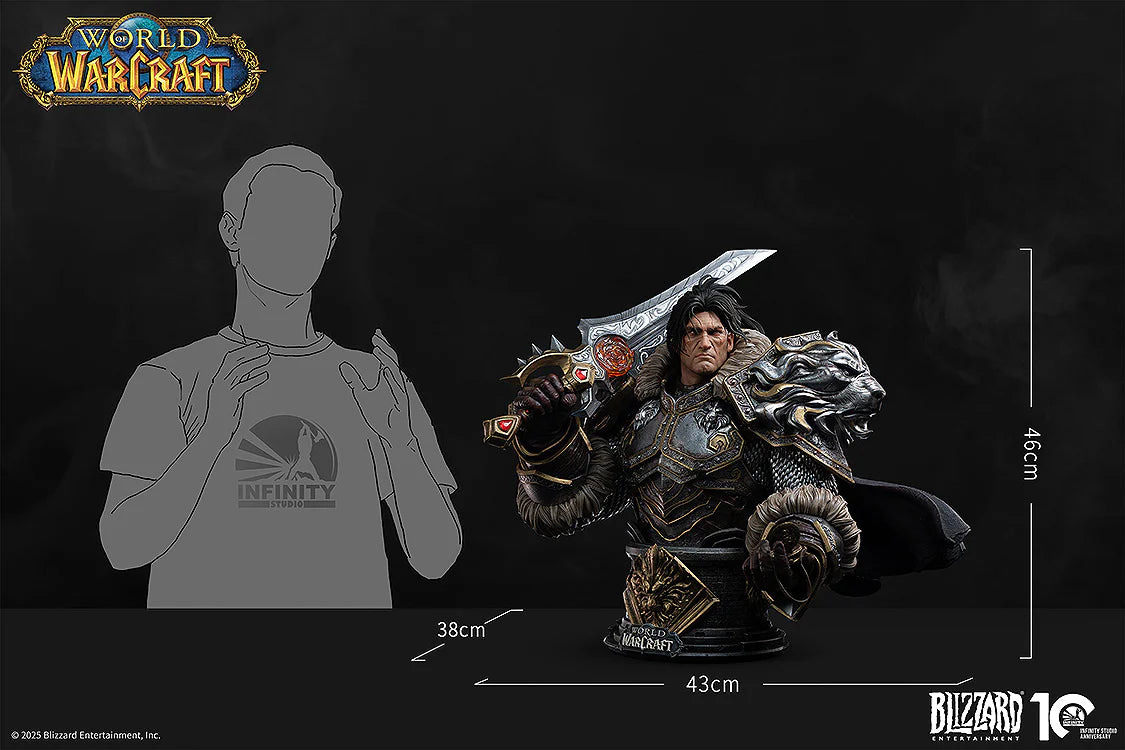 PRE ORDER – 1/3 INFINITY STUDIO X BLIZZARD WORLD OF WARCRAFT - VARIAN WRYNN BUST MODEL