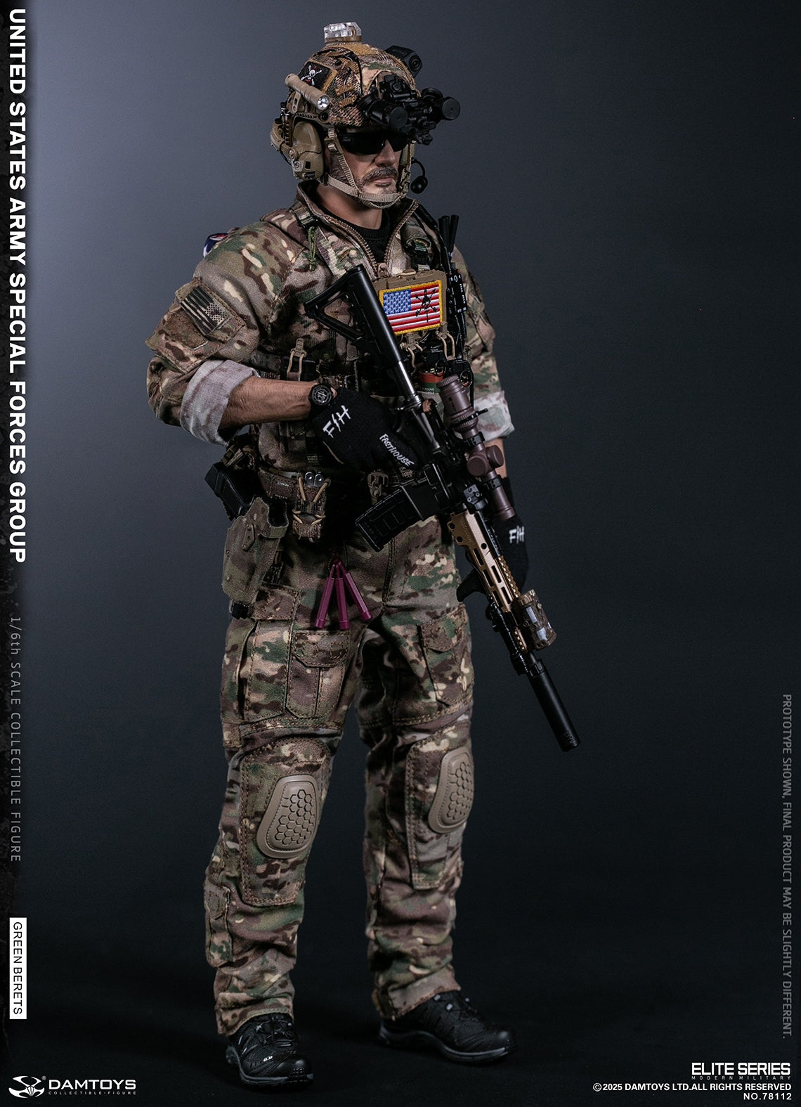 PRE ORDER – 1/6 U.S. ARMY SPECIAL FORCES GROUP GREEN BERETS ACTION FIGURE 78112
