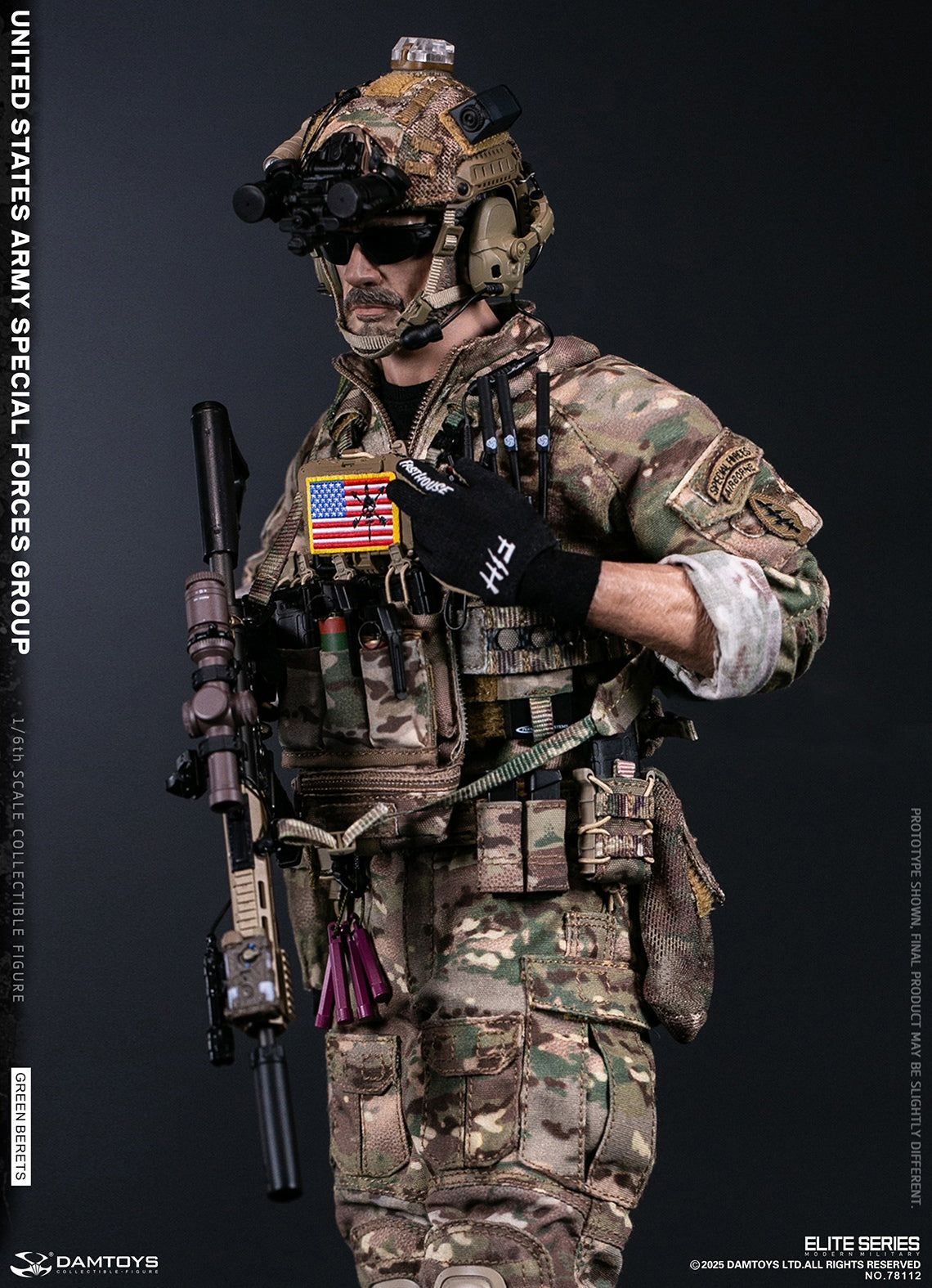 PRE ORDER – 1/6 U.S. ARMY SPECIAL FORCES GROUP GREEN BERETS ACTION FIGURE 78112