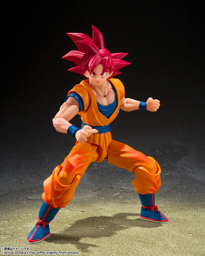 PRE ORDER – S.H.FIGUARTS DRAGON BALL SUPER - SUPER SAIYAN GOD SON GOKU - GOD AURA