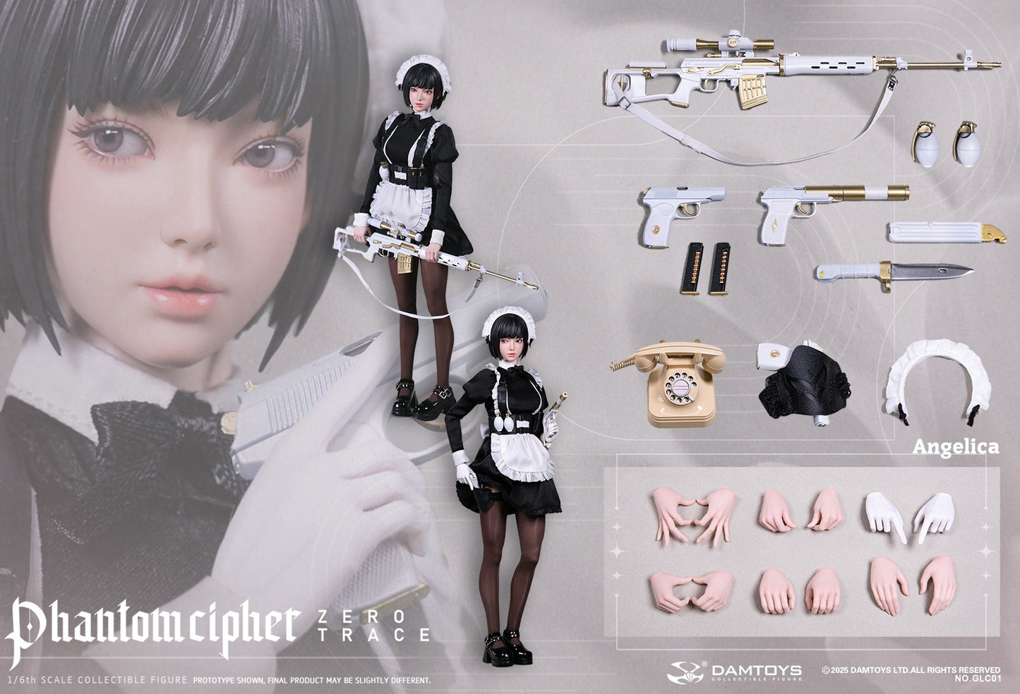 PRE ORDER – 1/6 PHANTOM CIPHER: ZERO TRACE ANGELICA ORIGINAL STORY COLLECTIBLE FIGURE GLC01
