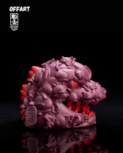 PRE ORDER – OFFART X HORIREN 12CM HUNDRED CATS GUREN RED FLAME THERMO MINI BUST - PURPLE FLAME FUSION