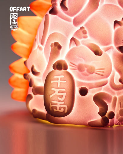 PRE ORDER – OFFART X HORIREN 12CM HUNDRED CATS GUREN RED FLAME THERMO MINI BUST - PURPLE FLAME FUSION