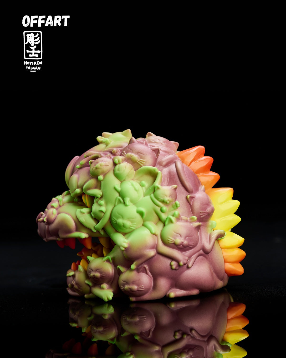 PRE ORDER – OFFART X HORIREN 12CM HUNDRED CATS GUREN RED FLAME THERMO MINI BUST - PURPLE FLAME FUSION