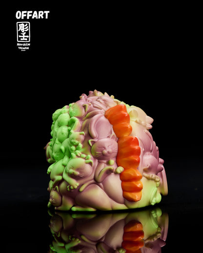 PRE ORDER – OFFART X HORIREN 12CM HUNDRED CATS GUREN RED FLAME THERMO MINI BUST - PURPLE FLAME FUSION