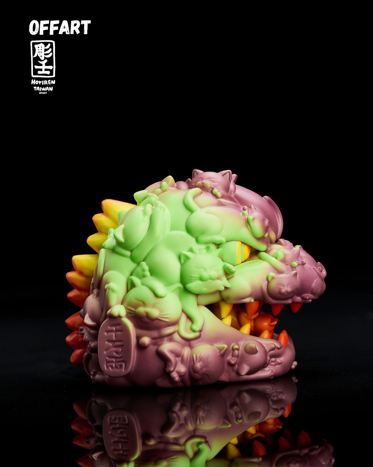 PRE ORDER – OFFART X HORIREN 12CM HUNDRED CATS GUREN RED FLAME THERMO MINI BUST - PURPLE FLAME FUSION