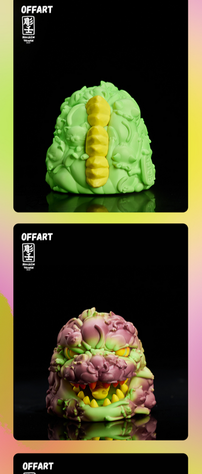 PRE ORDER – OFFART X HORIREN 12CM HUNDRED CATS GUREN RED FLAME THERMO MINI BUST - PURPLE FLAME FUSION