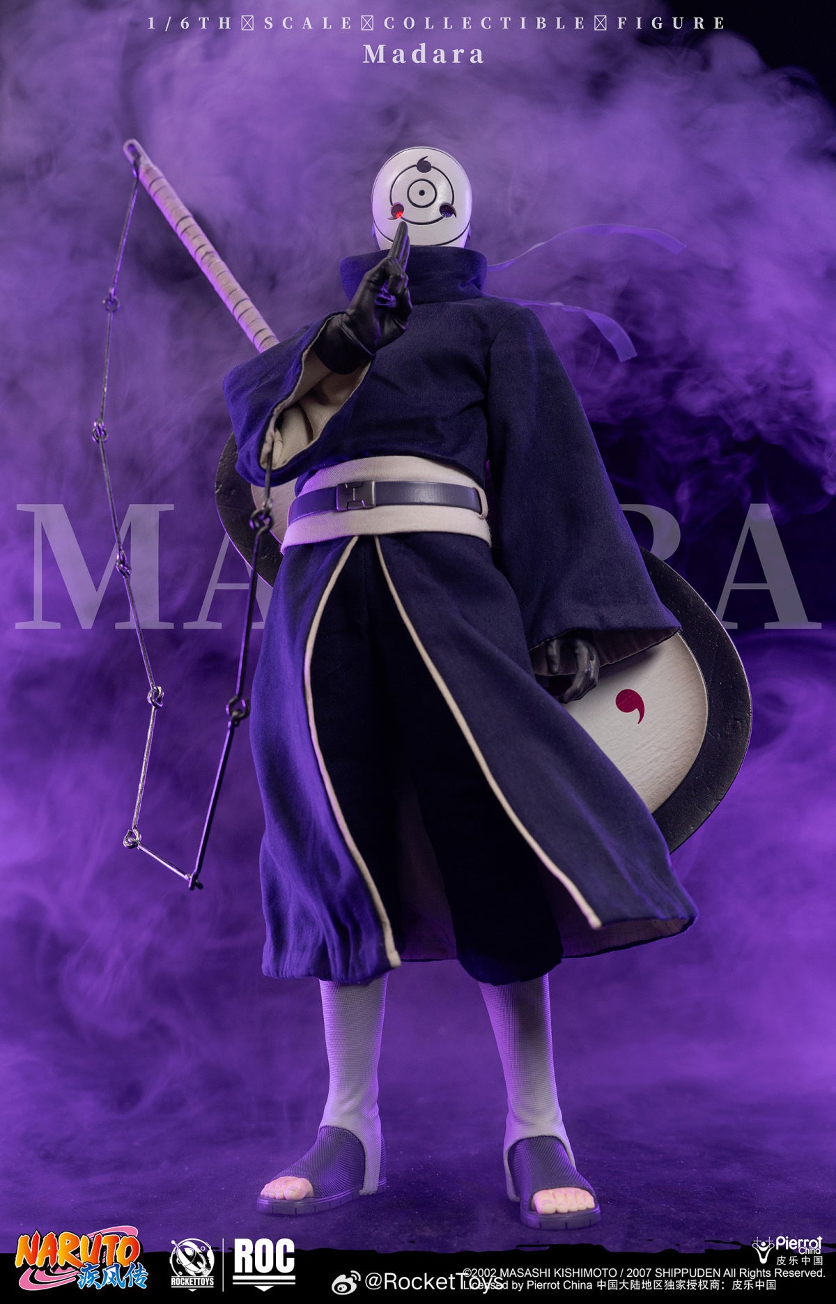 PRE ORDER – ROCKETTOYS ROC-021 1/6 NARUTO SHIPPUDEN MADARA UCHIHA (WHITE MASK)