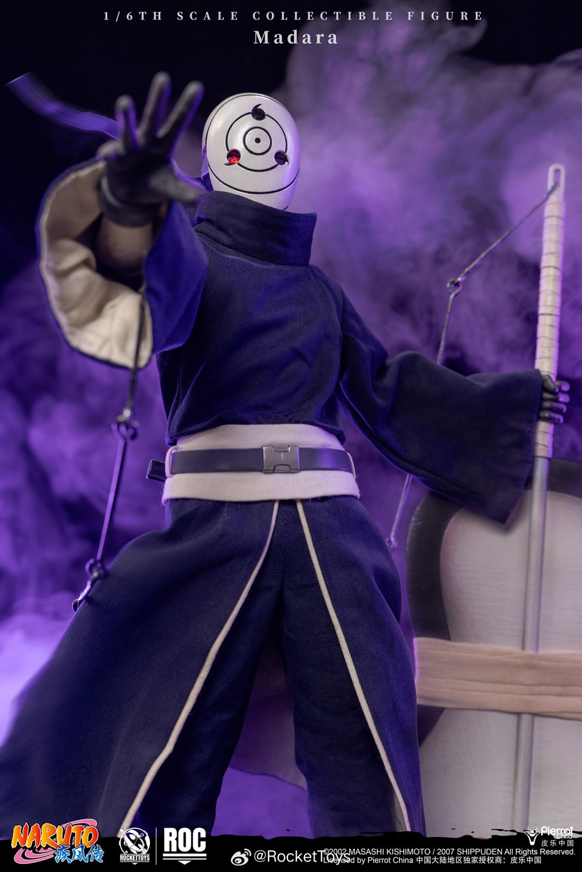 PRE ORDER – ROCKETTOYS ROC-021 1/6 NARUTO SHIPPUDEN MADARA UCHIHA (WHITE MASK)