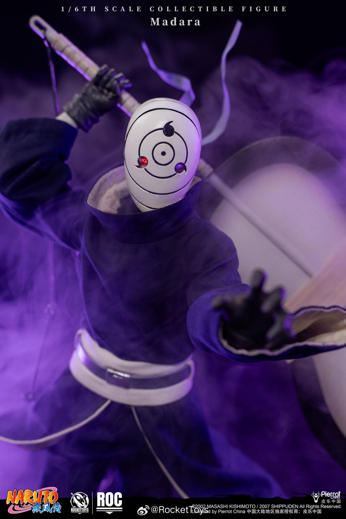 PRE ORDER – ROCKETTOYS ROC-021 1/6 NARUTO SHIPPUDEN MADARA UCHIHA (WHITE MASK)